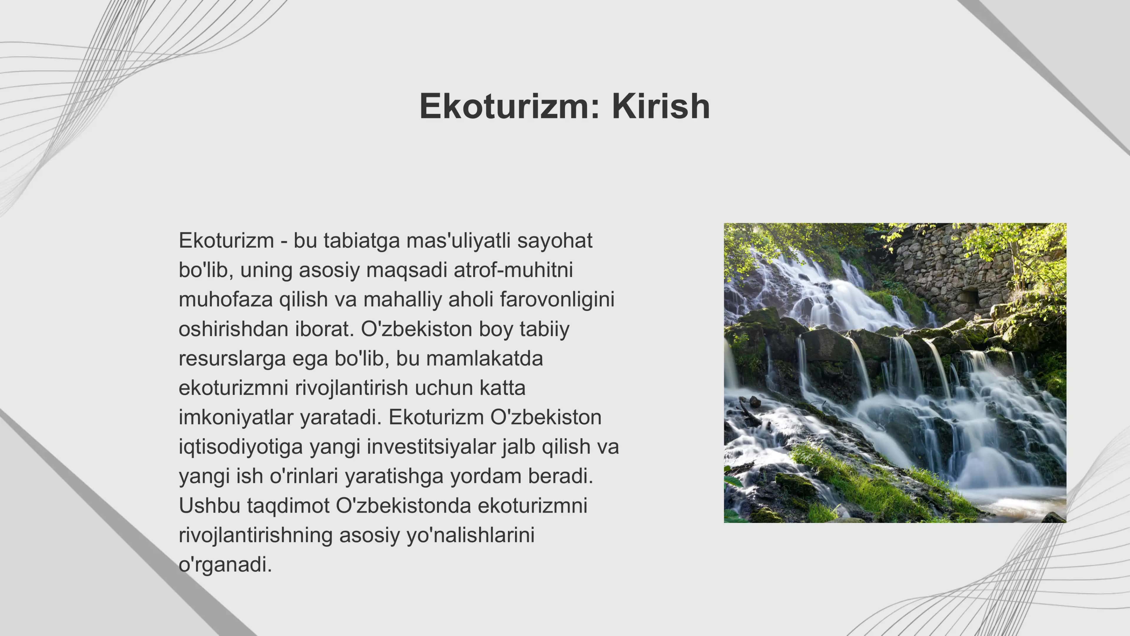 Oʻzbekistonda Ekoturizmni Rivojlantirishning Asosiy Yoʻnalishlari 2