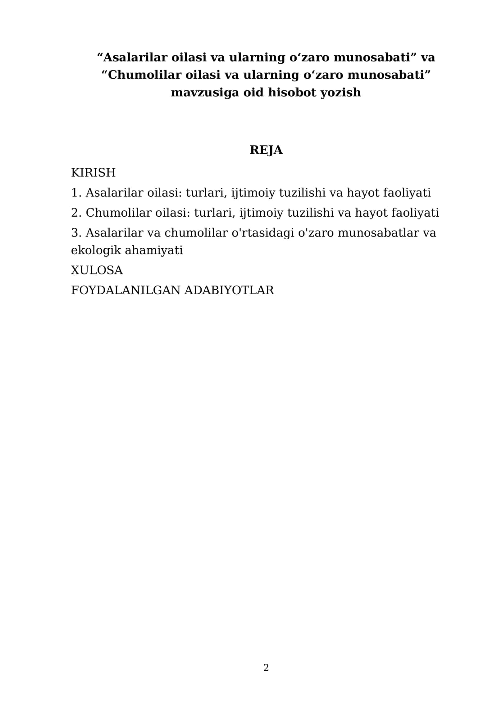 Chumolilar oilasi va ularning o‘zaro munosabati 2