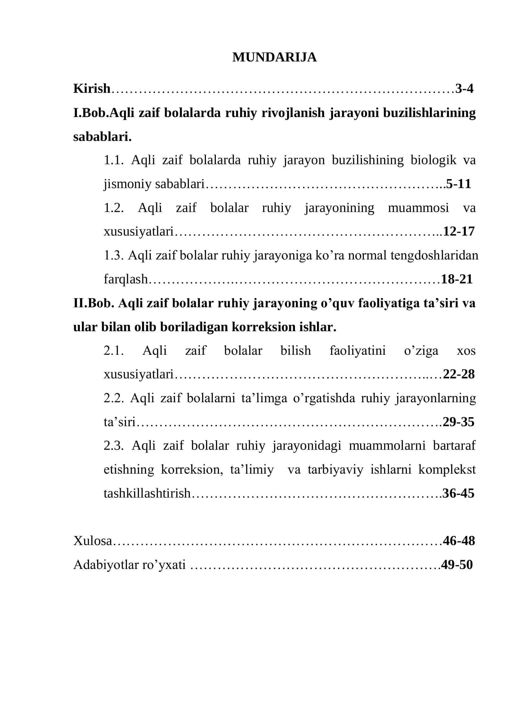 Aqli zaif bolalar ruhiy jarayonining o'ziga xosligi 2
