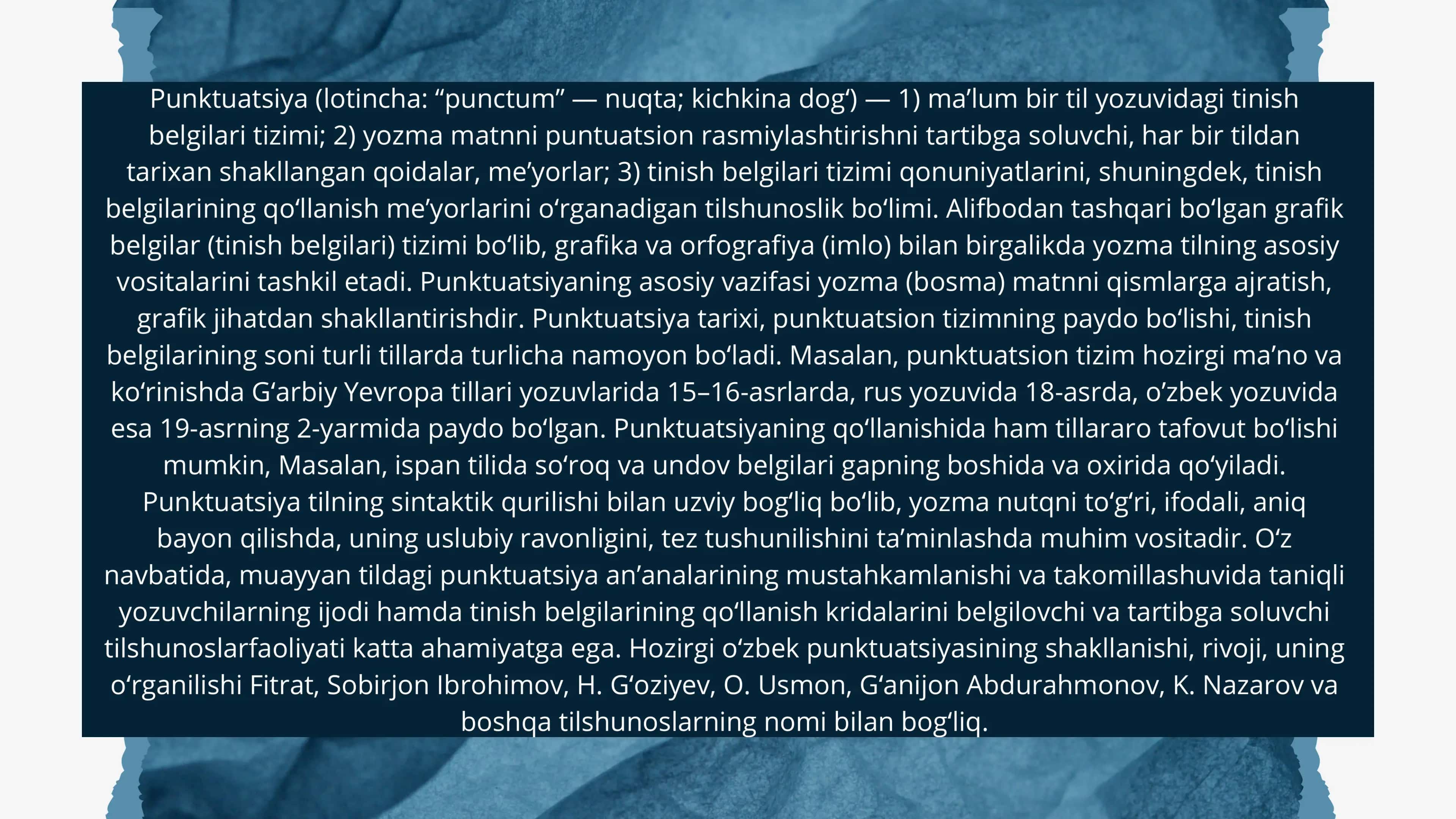 Punktuatsiya 2