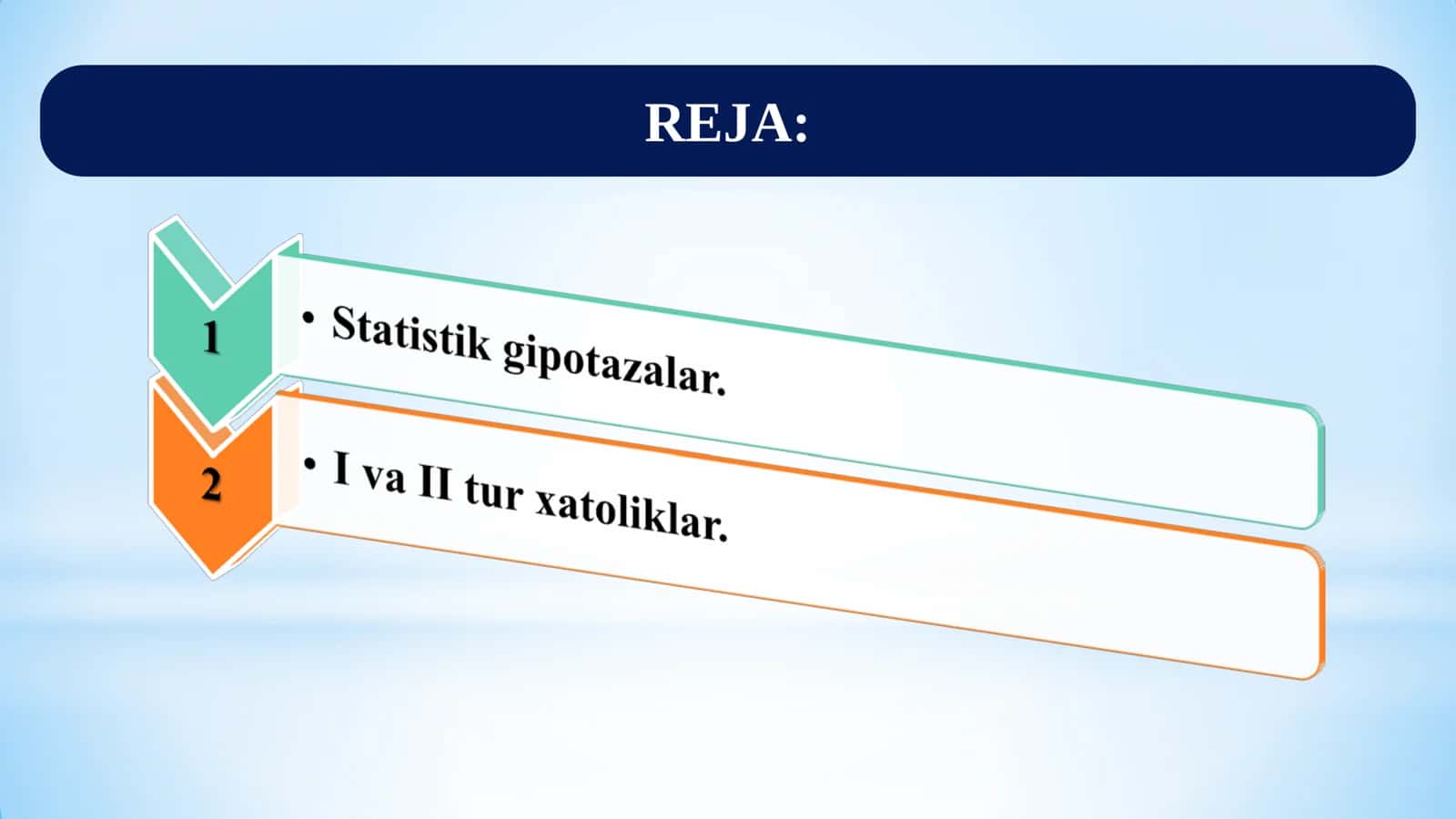 Statistik gipotezalar 2