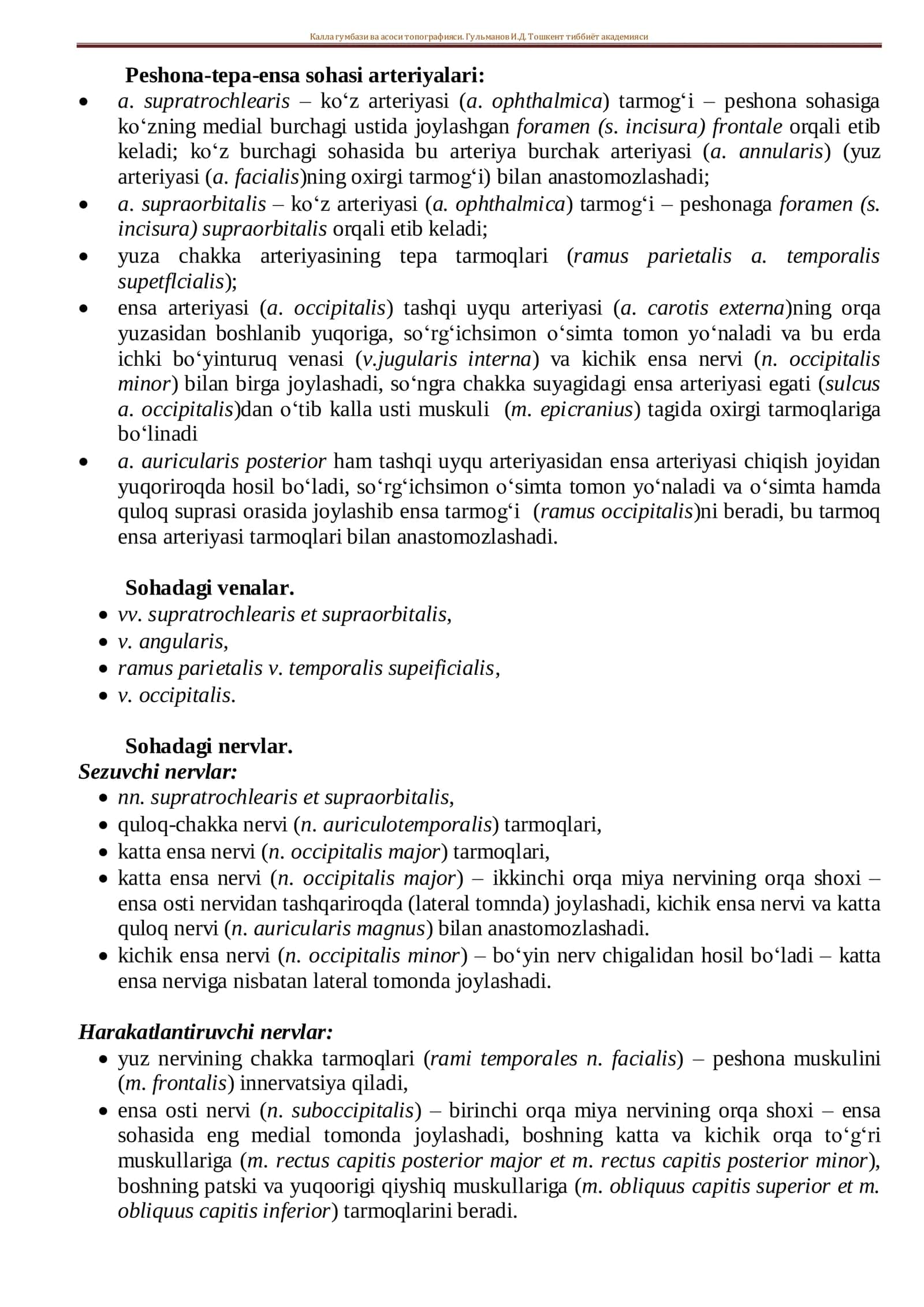 Boshning topografik anatomiyasi 2