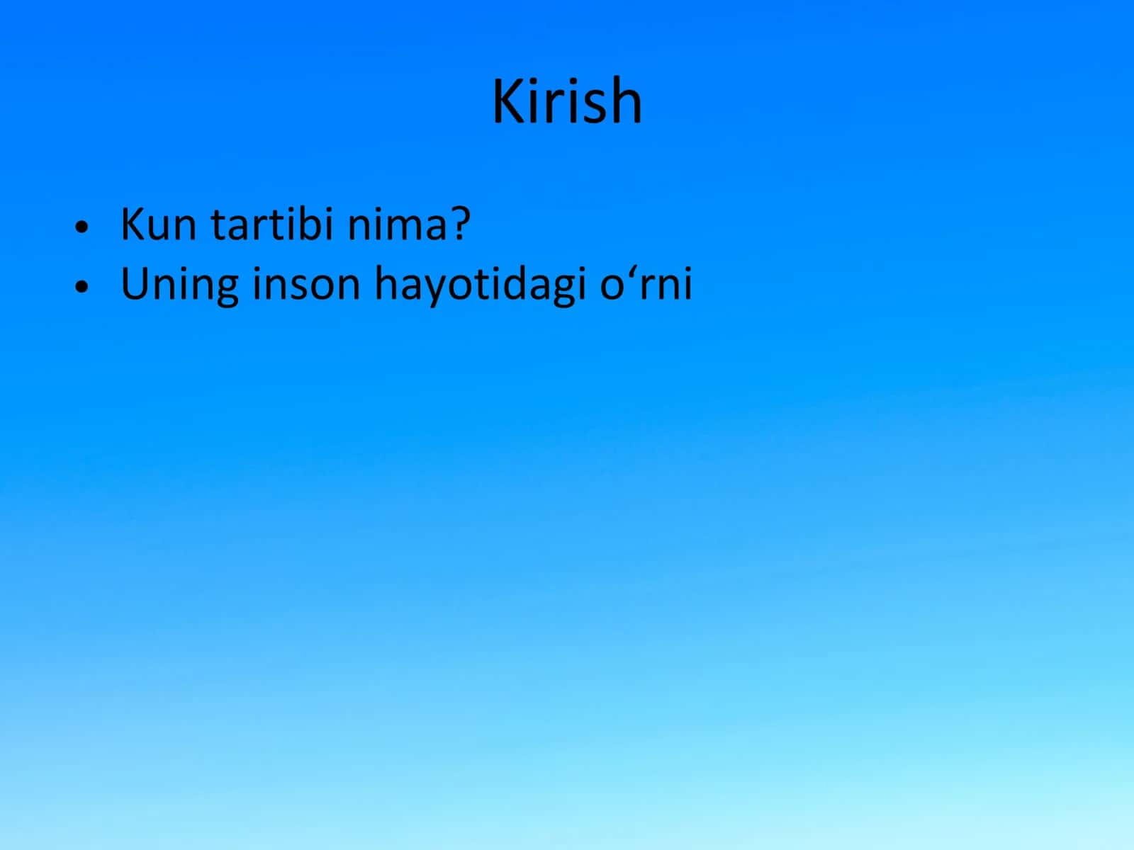 Kun tartibi va uning ahamiyati 2