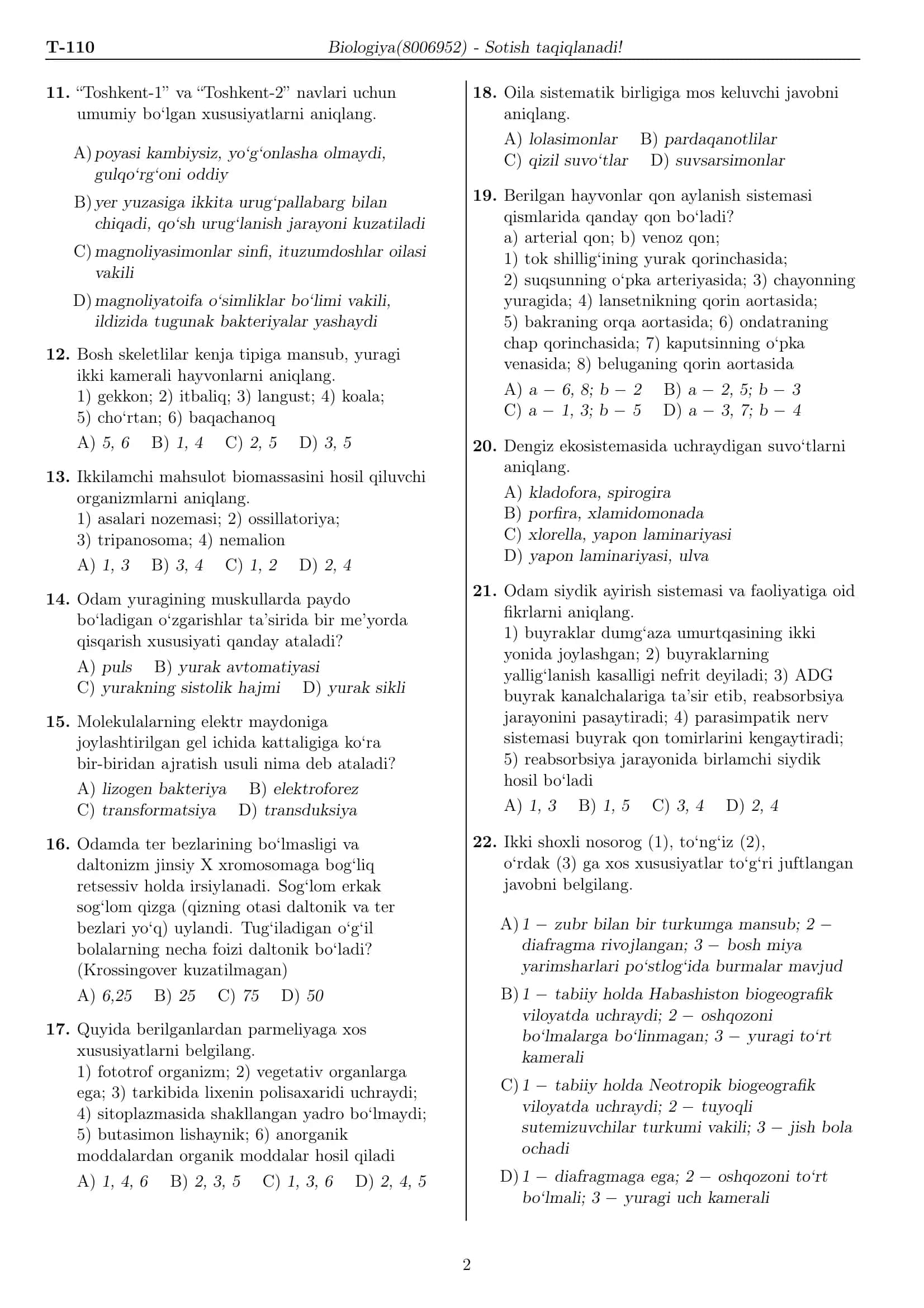 Biologiya 2