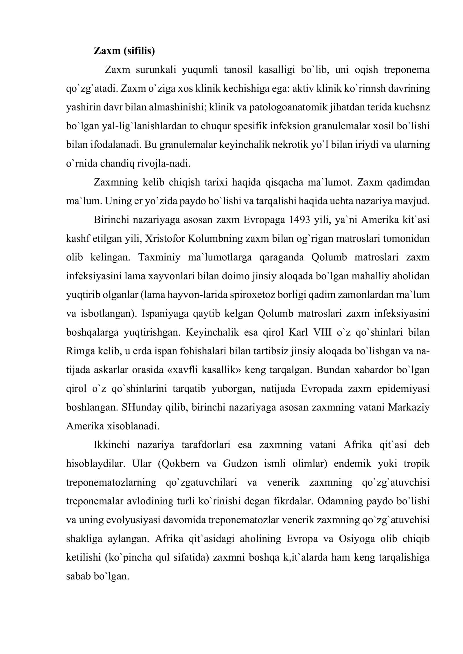 Zaхm (sifilis) 2