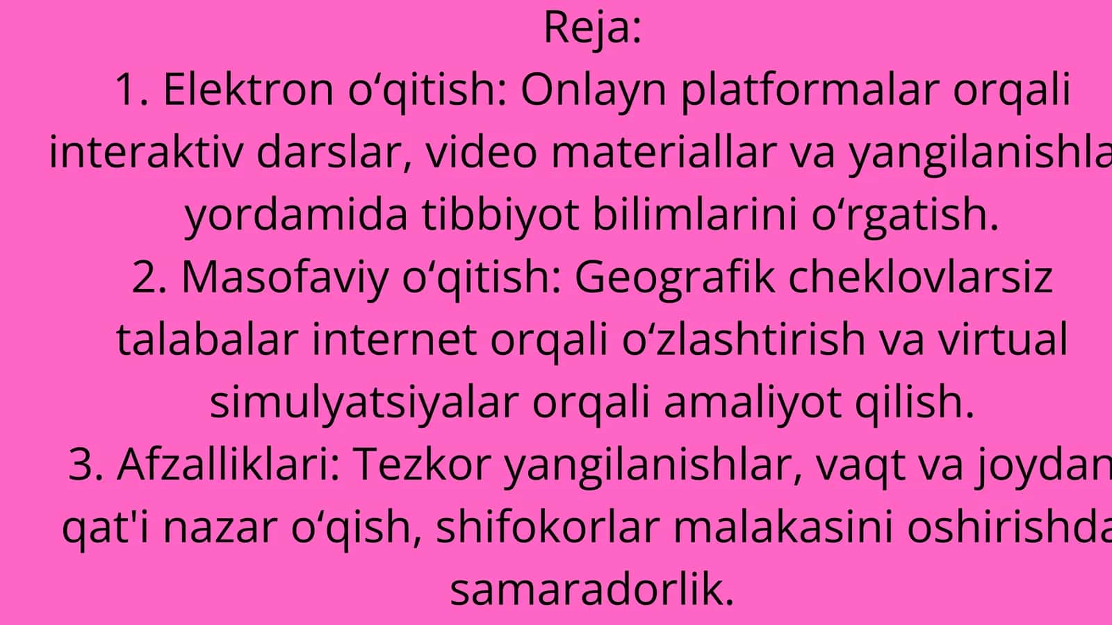 Tibbiyotda elektron va masofaviy o‘qitish 2