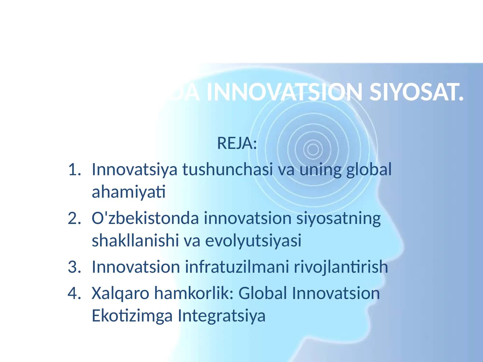 BIZNESNI INNOVATSION RIVOJLANTIRISH VA INVESTITSIYALASHNING NAZARIY ASOSLARI 2