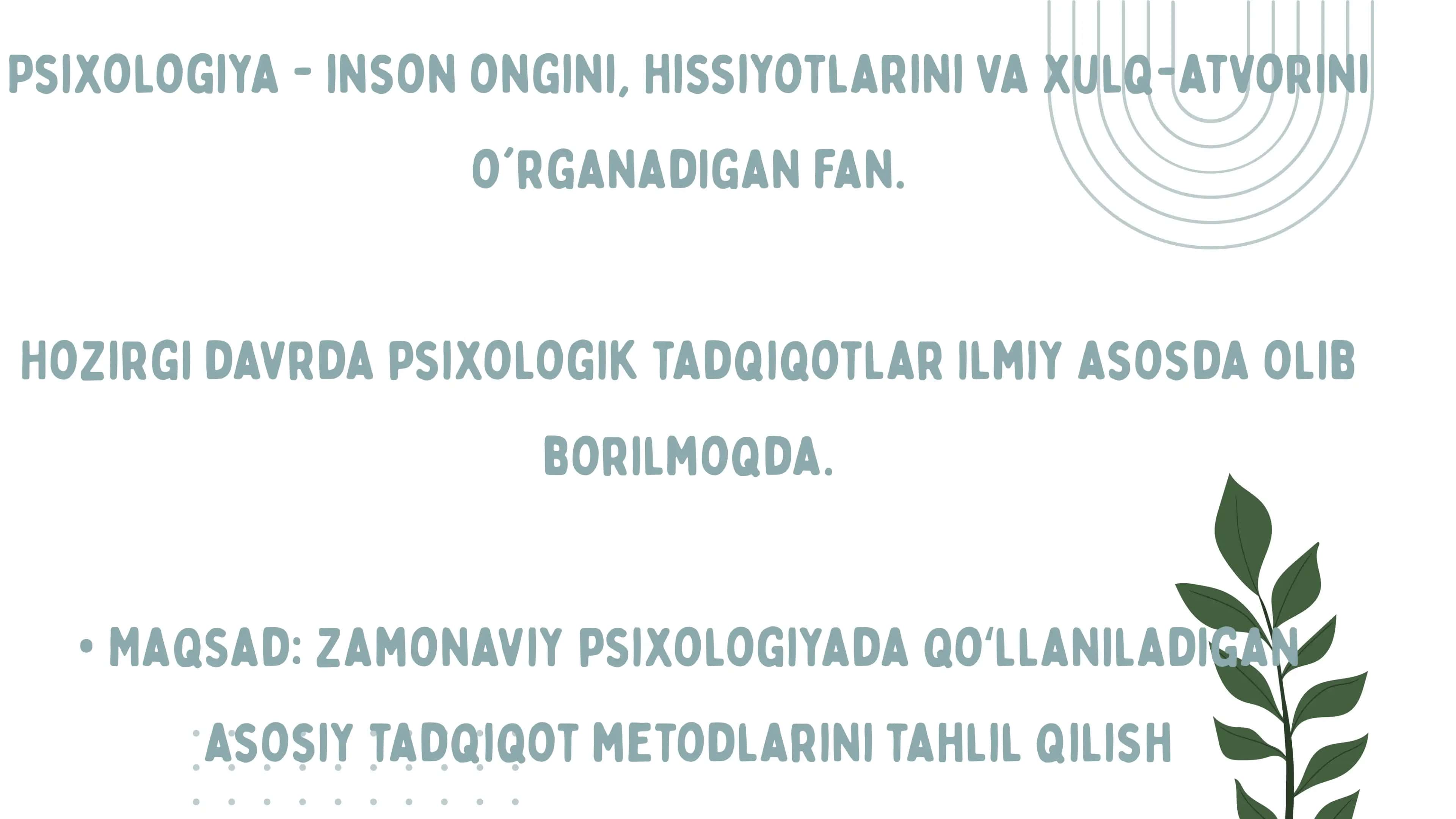 Psixologik tadqiqotlar 2
