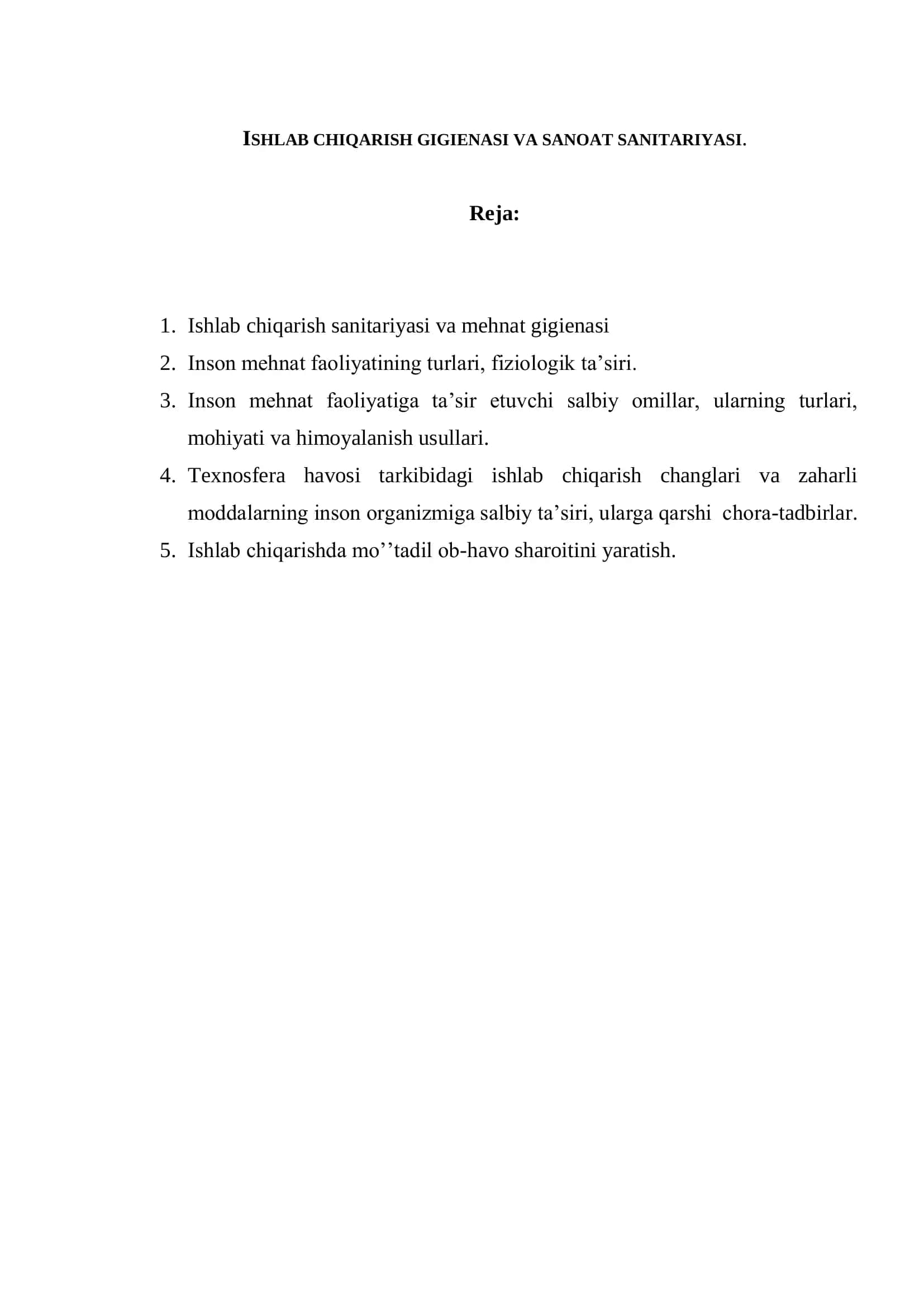 ISHLAB CHIQARISH GIGIENASI VA SANOAT SANITARIYASI 2