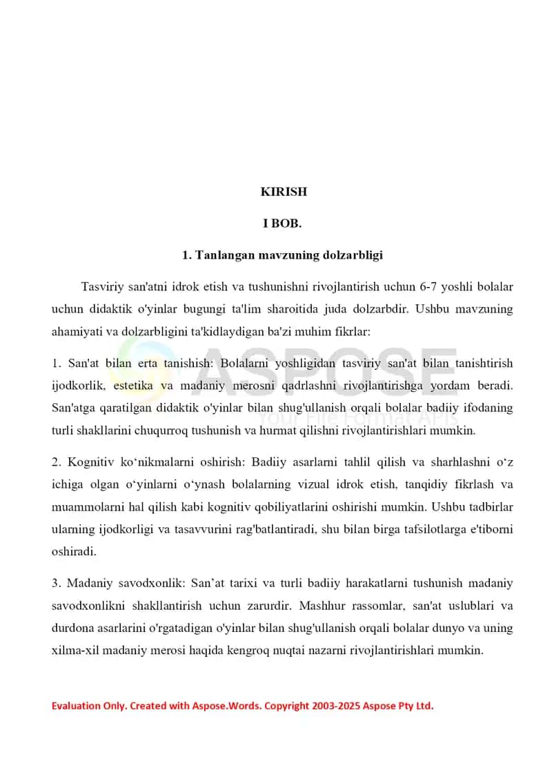 6-7 yoshli bolalarda tasviriy san’at asarlarini idrok etish va tushunishni rivojlantirish uchun didaktik o‘yinlar 2