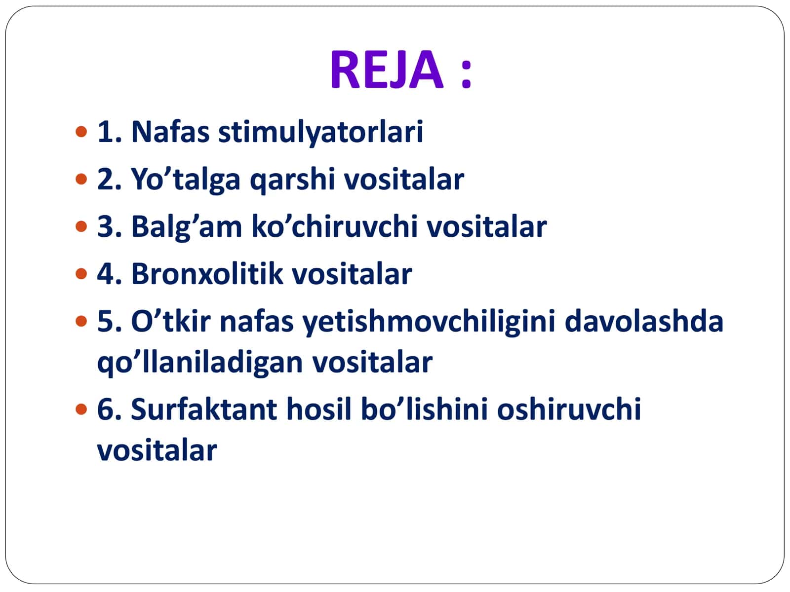 Nafas tizimi faoliyatiga ta’sir etuvchi vositalar 2