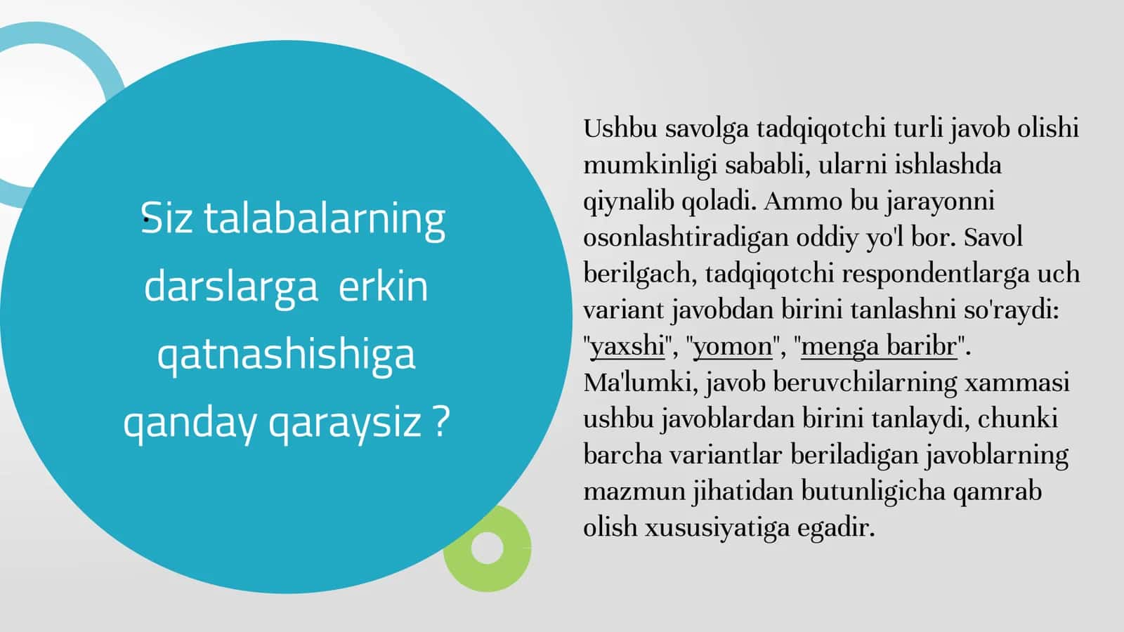 Sotsiologik ma'lumotni ishlab chiqish va uni tahlil qilish 2