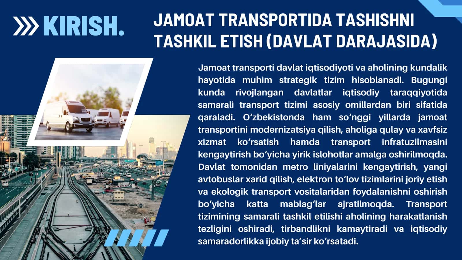 Jamoat transportida tashishni tashkil etish 2