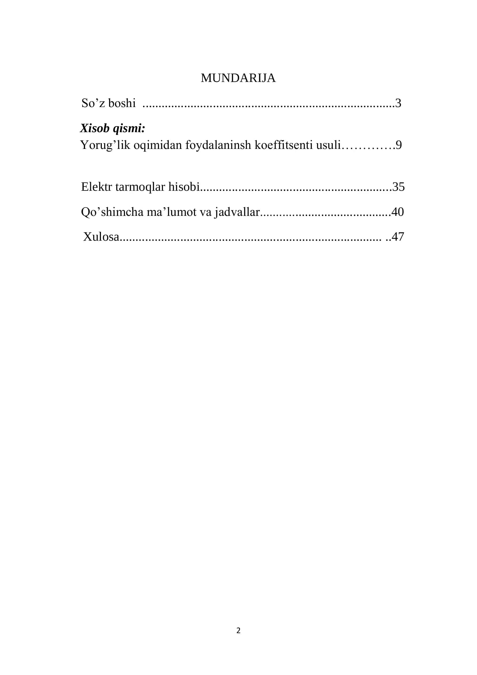 Laboratoriliyali tuman vetirnar stansiyasini yoritish 2
