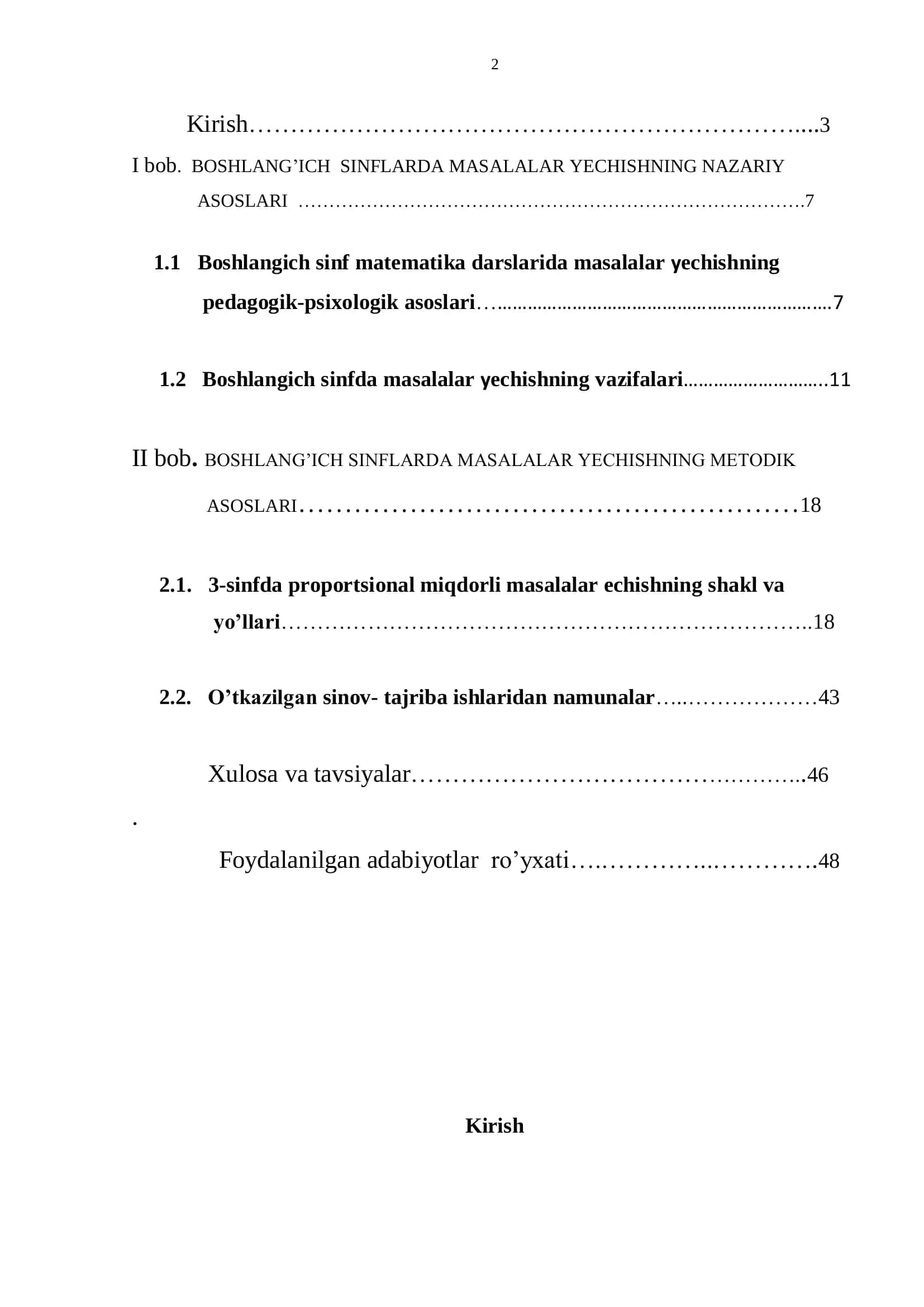 3- SINFDA proporsional miqdorli MASALALAR YEChISh usullari 2