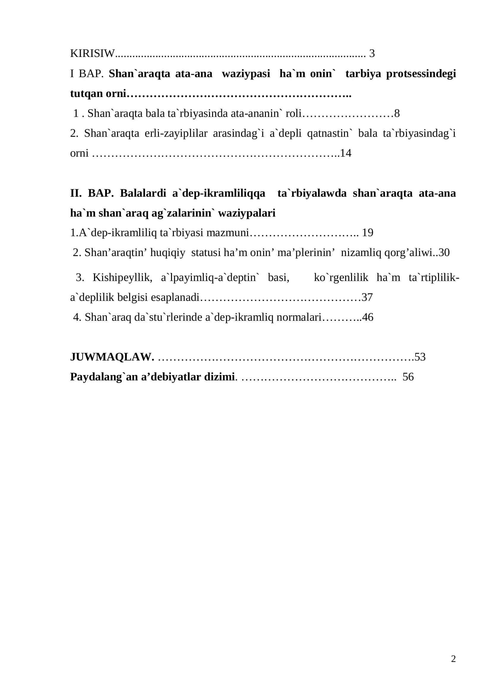 «Pedagogika ha`m psixologiya» ta`lim bag`dari 2