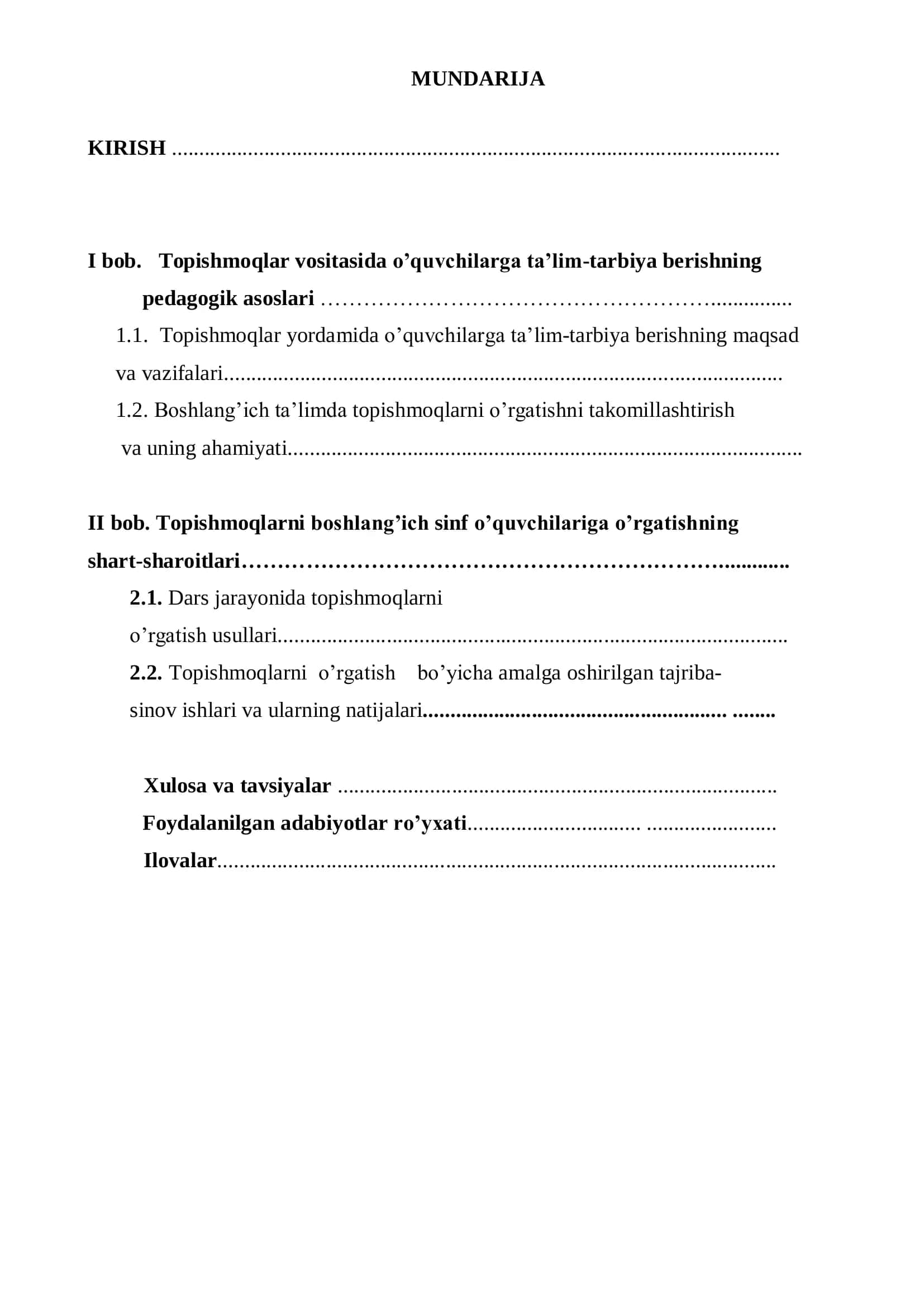 Boshlanchich sinflarda o'quvchilarni topishmoqlar vositasida mustaqil ishlashga o'rgatish 2