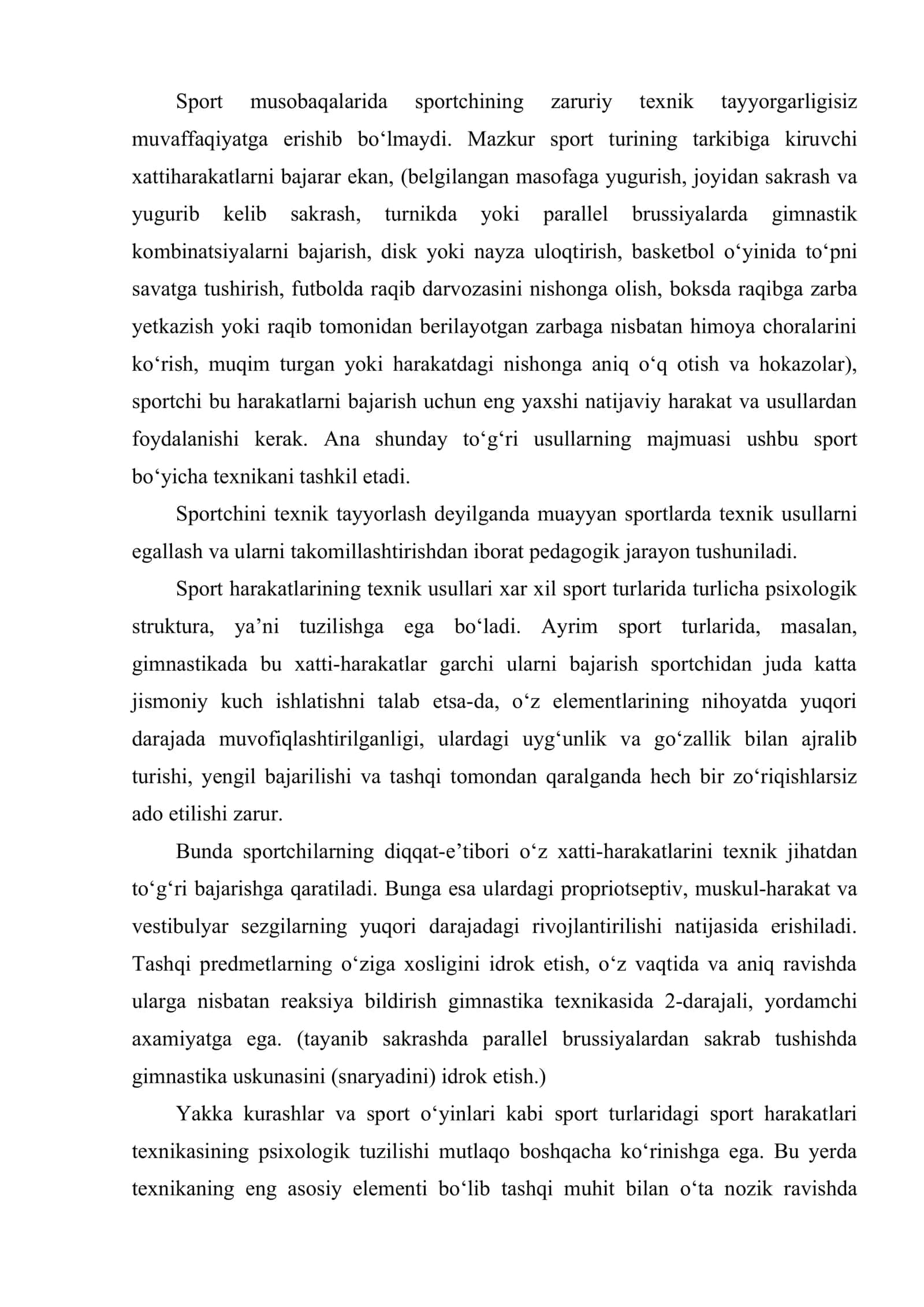 Sportchidagi texnik tayyorgarlikning psixologik asoslari 2