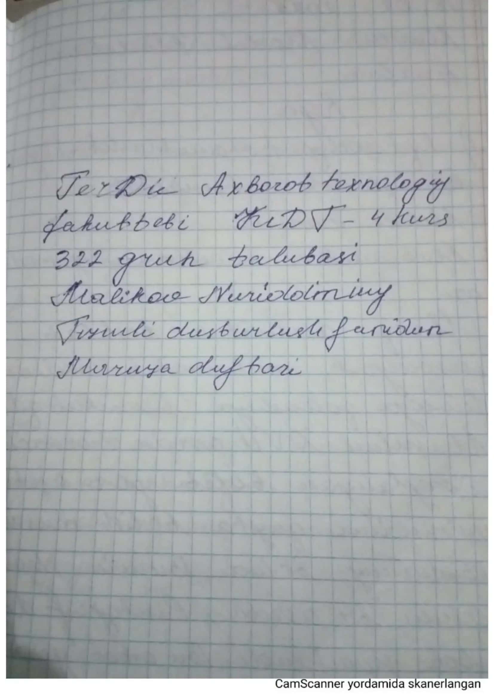 Kanspektlar Mustaqil talim Mustaqil ish 2