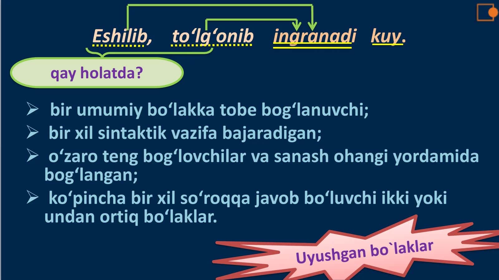 GAPNING UYUSHIQ BO‘LAKLARI 2