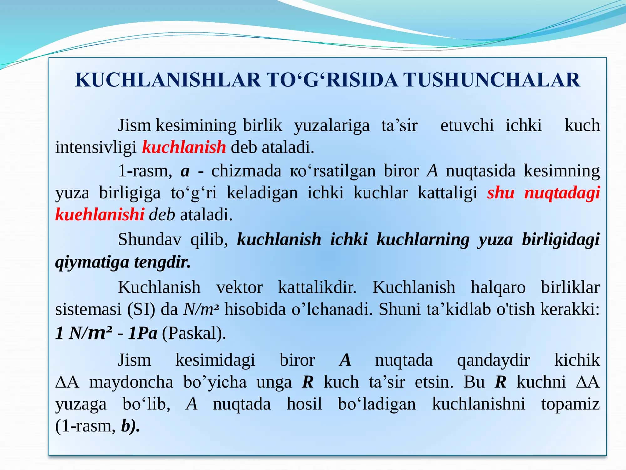 Kuchlanishlar 2