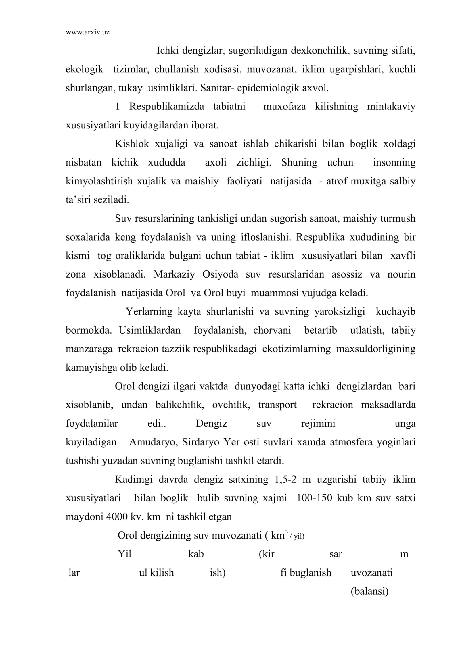 Orol dengizi buyi ekologiyasi 2