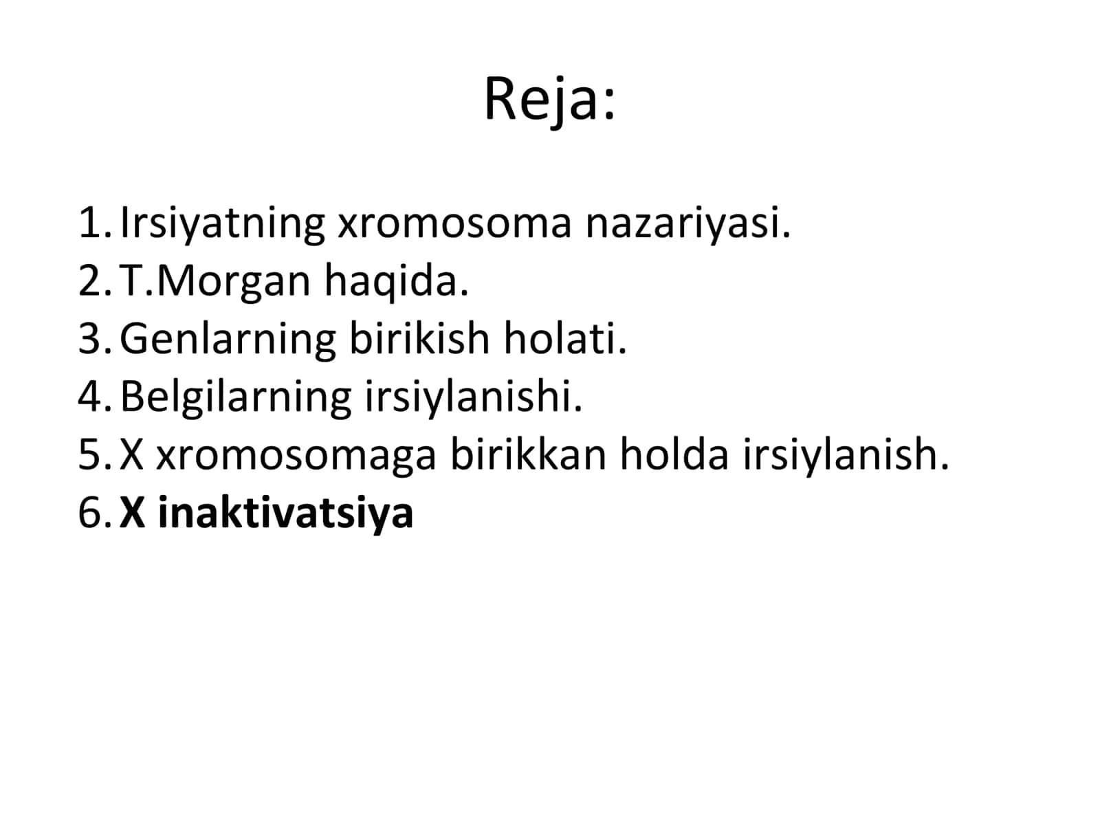 Irsiyatning xromosoma nazariyasi 2