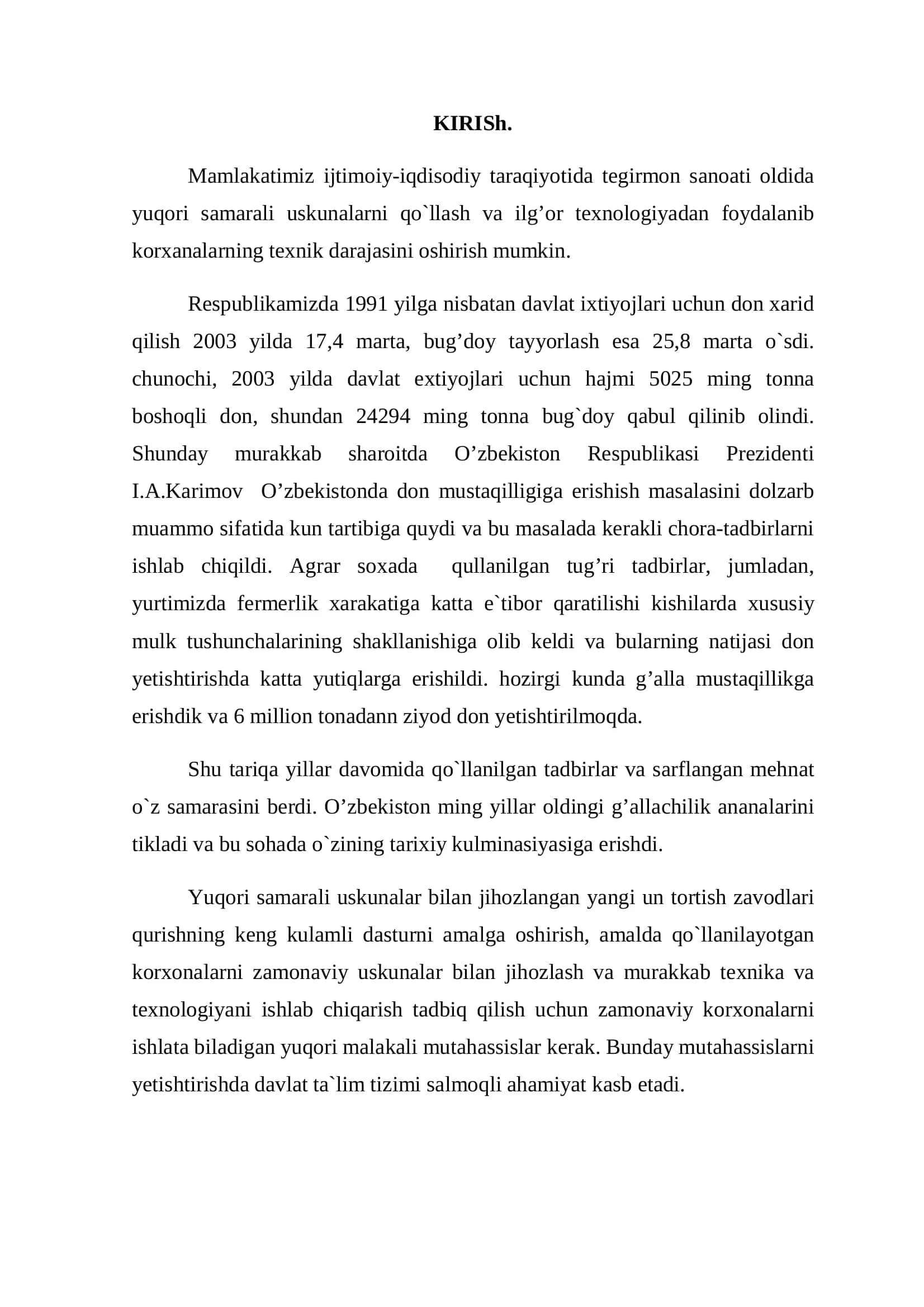 Қишлоқ хўжалик маҳсулотларини етиштириш, сақлаш ва уларни дастлабки қайта ишлаш технологияси 2