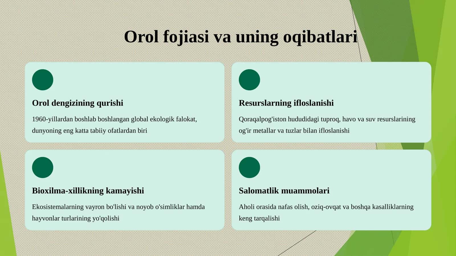 Qoraqalpog‘iston hududida atrof muhitni muhofaza qilish bo‘yicha mahalliy olimlar va izlanuvchilar tomonidan olib borilgan izlanishlar tarixi. Qoraqalpog‘istonda tabiiy ilimlarning rivojlanishi, o‘simliklar ekologiyasi, hay 2