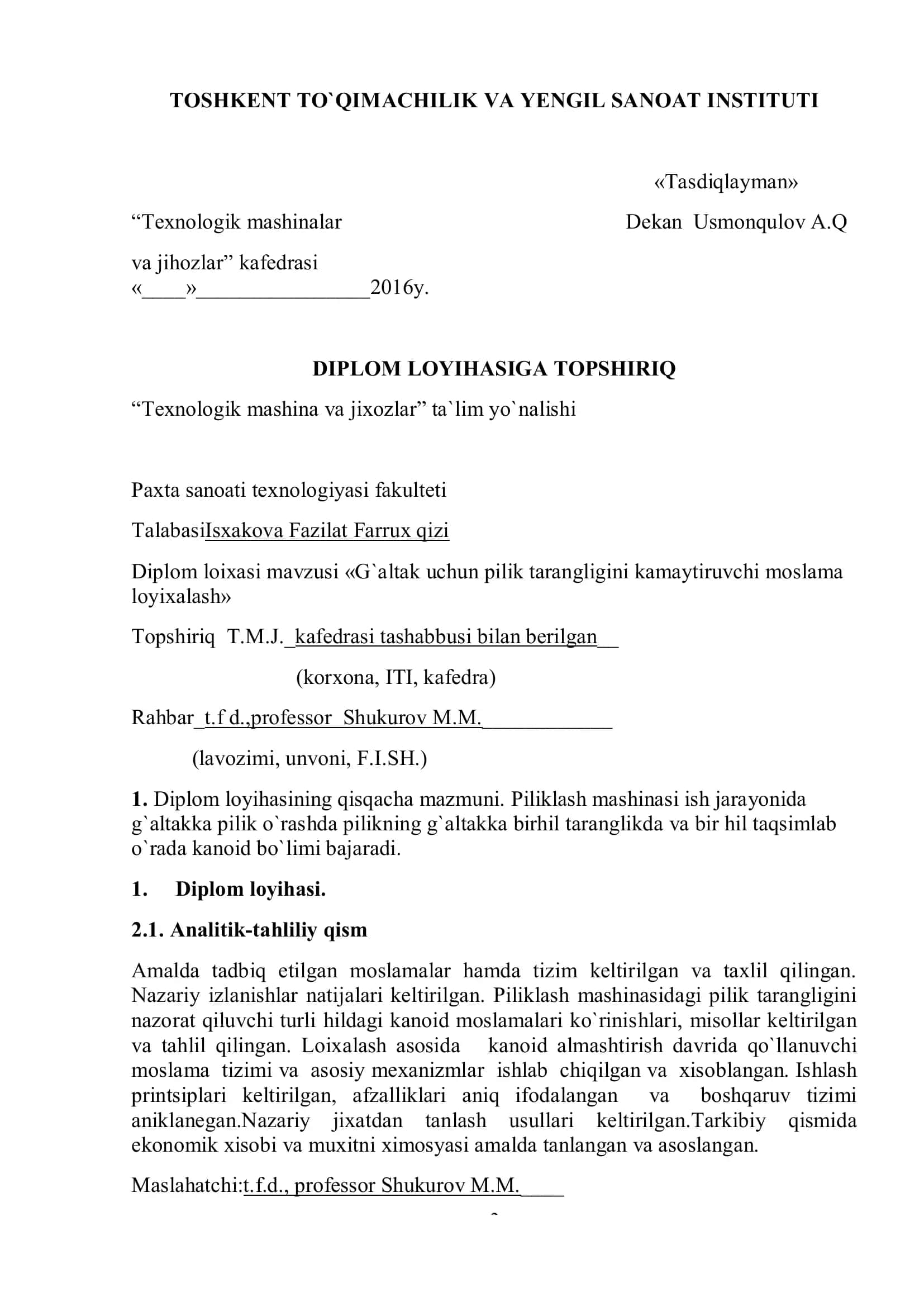 Diplom lоyihаsi 2