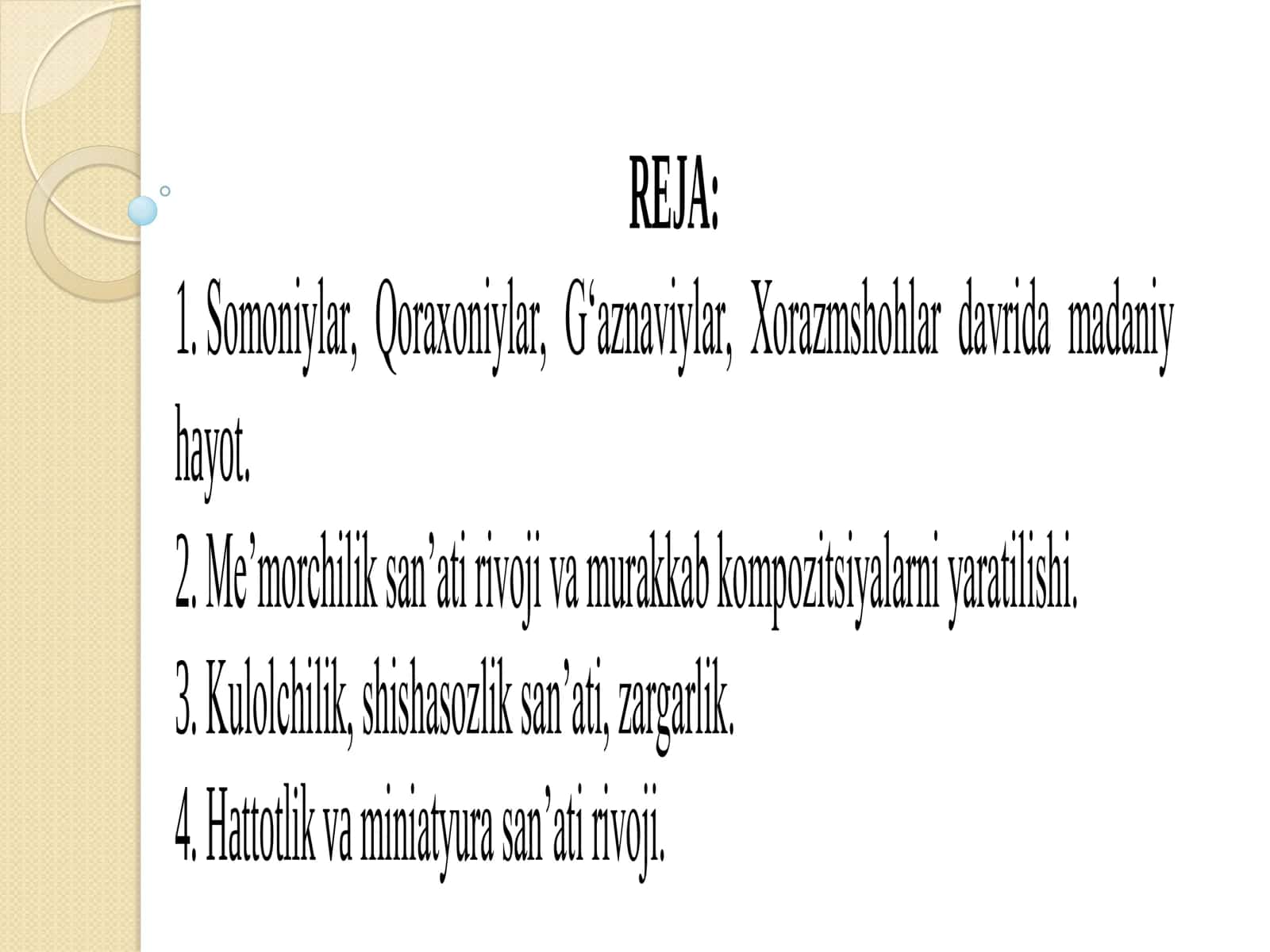 IX-XIII asrlarda O‘zbekiston madaniyati va san’ati 2