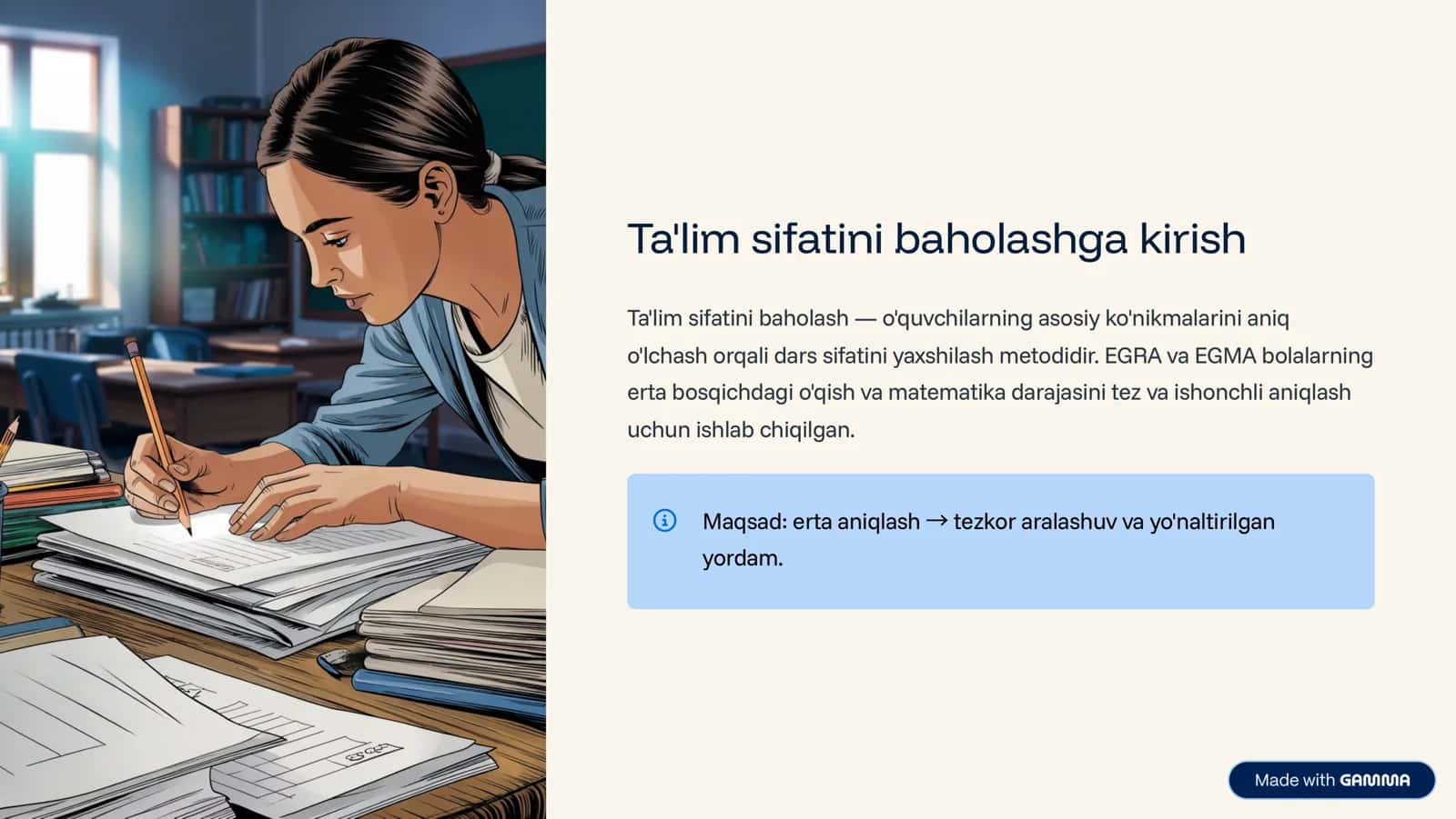 EGRA va EGMA: Umumiy Tushuncha va Ahamiyati 2