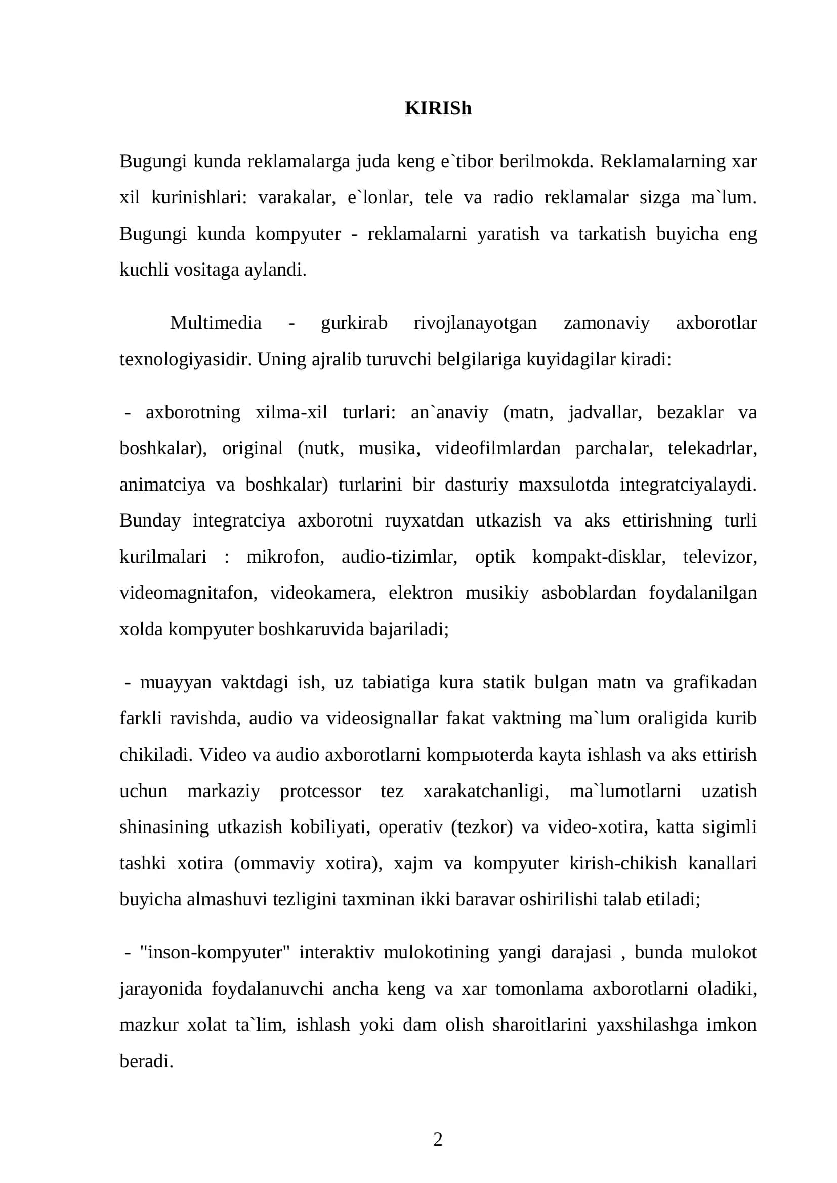 Informatika fanining texnik fanlar tizimidagi o’rni 2