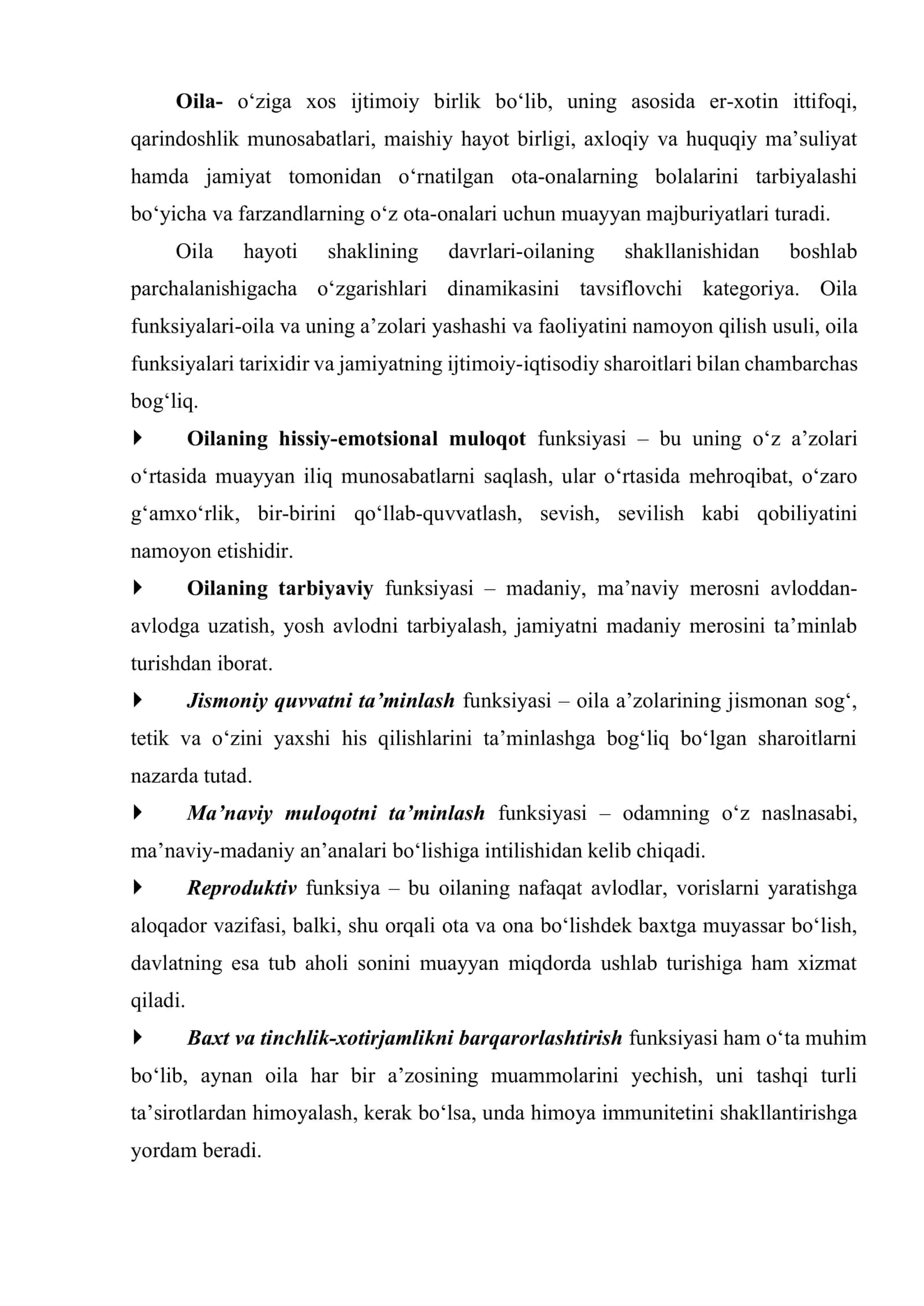 Ota ona va farzand munosabatlarining o‘ziga xosligi 2