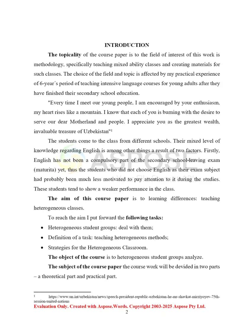 LEARNER DIFFERENCES: TEACHING HETEROGENEOUS CLASSES 2