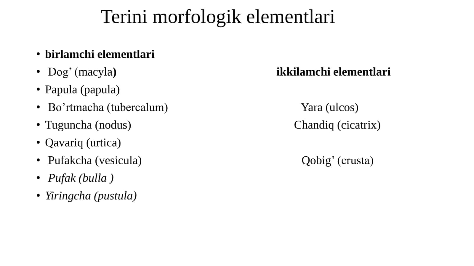 Bolalarda teri, teri osti yog’ qavatini 2