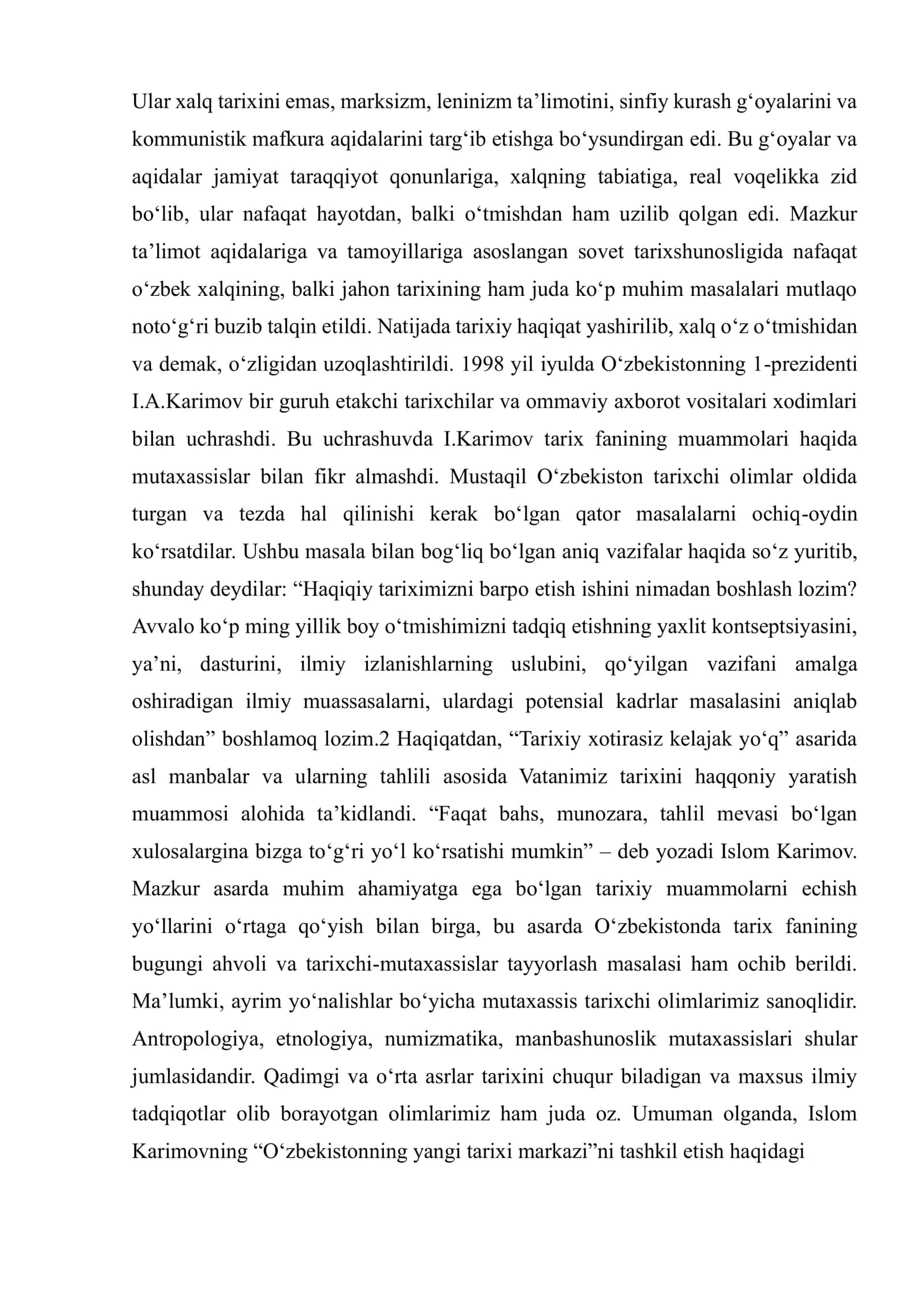 Yangi dаvrdа O‘rtа Оsiyodа tаriхiy bilimlаrning rivоjlаnishi mavzusiga oid manbalar tahlili va adabiyotlar sharhini tayyorlash 2