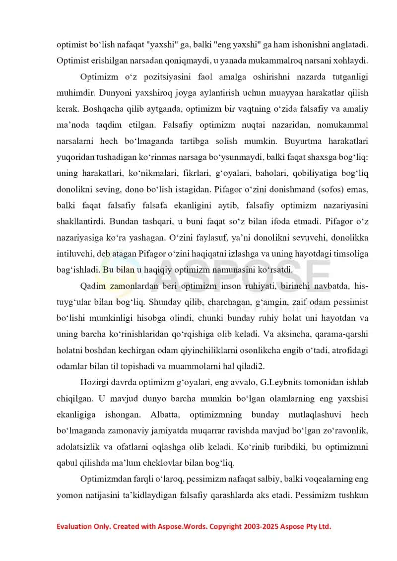 Optimizmning psixologik tahlili 2