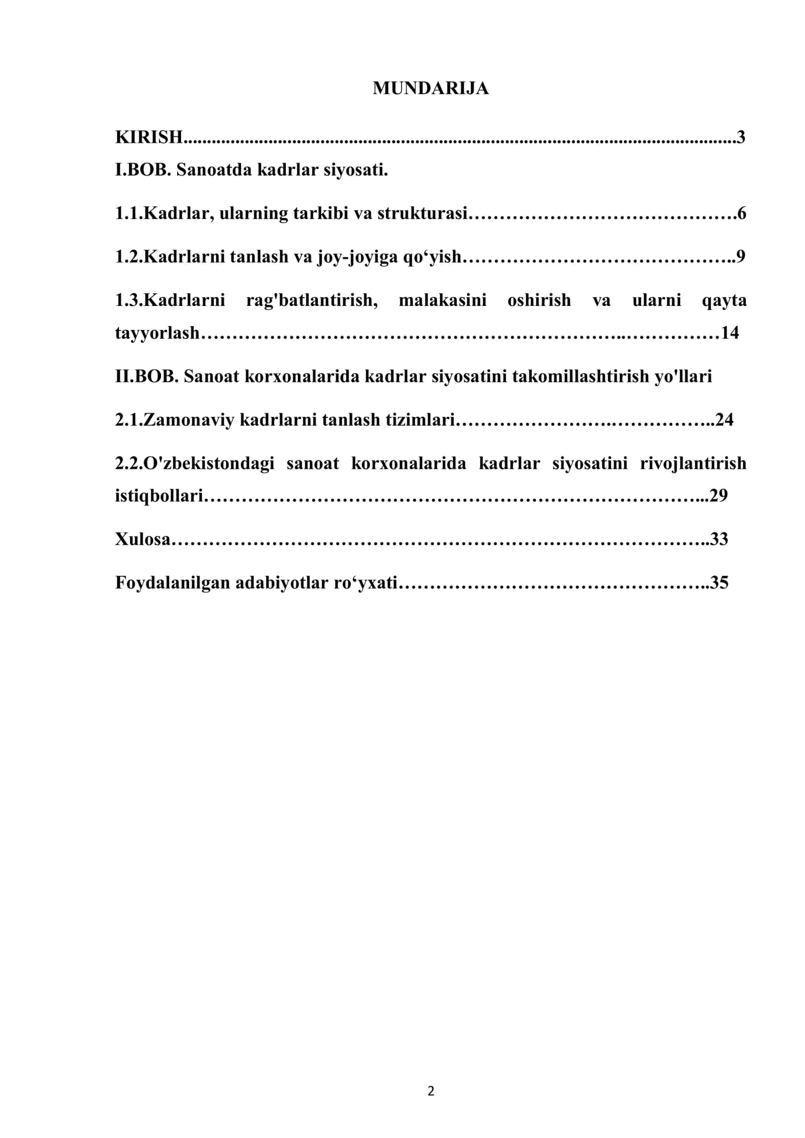 IQTISODIYOT KAFEDRASI KURS ISHI 2