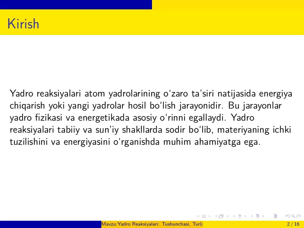 Yadro Reaksiyalari: Tushunchasi, Turlari va Ahamiyati 2