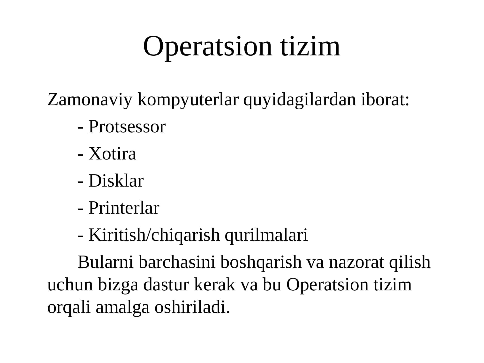 Operatsion tizim 2