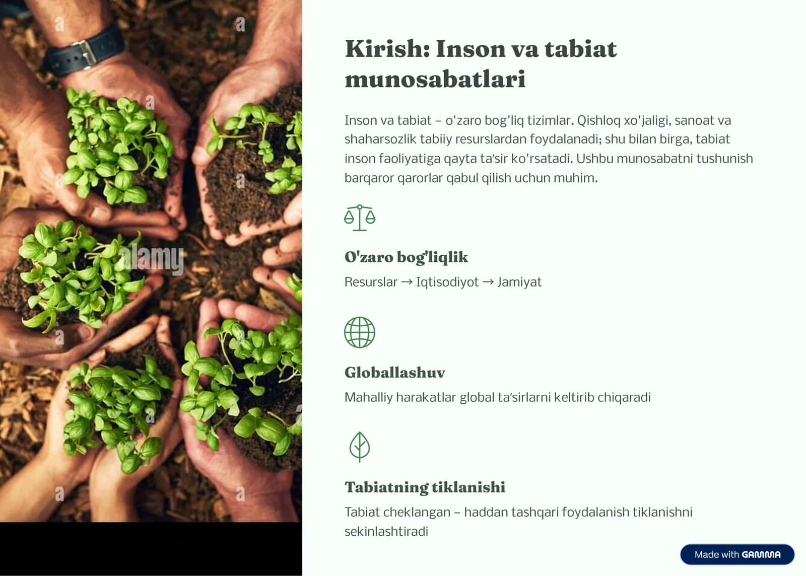 Tabiatga Ta'asiri va Javobi 2