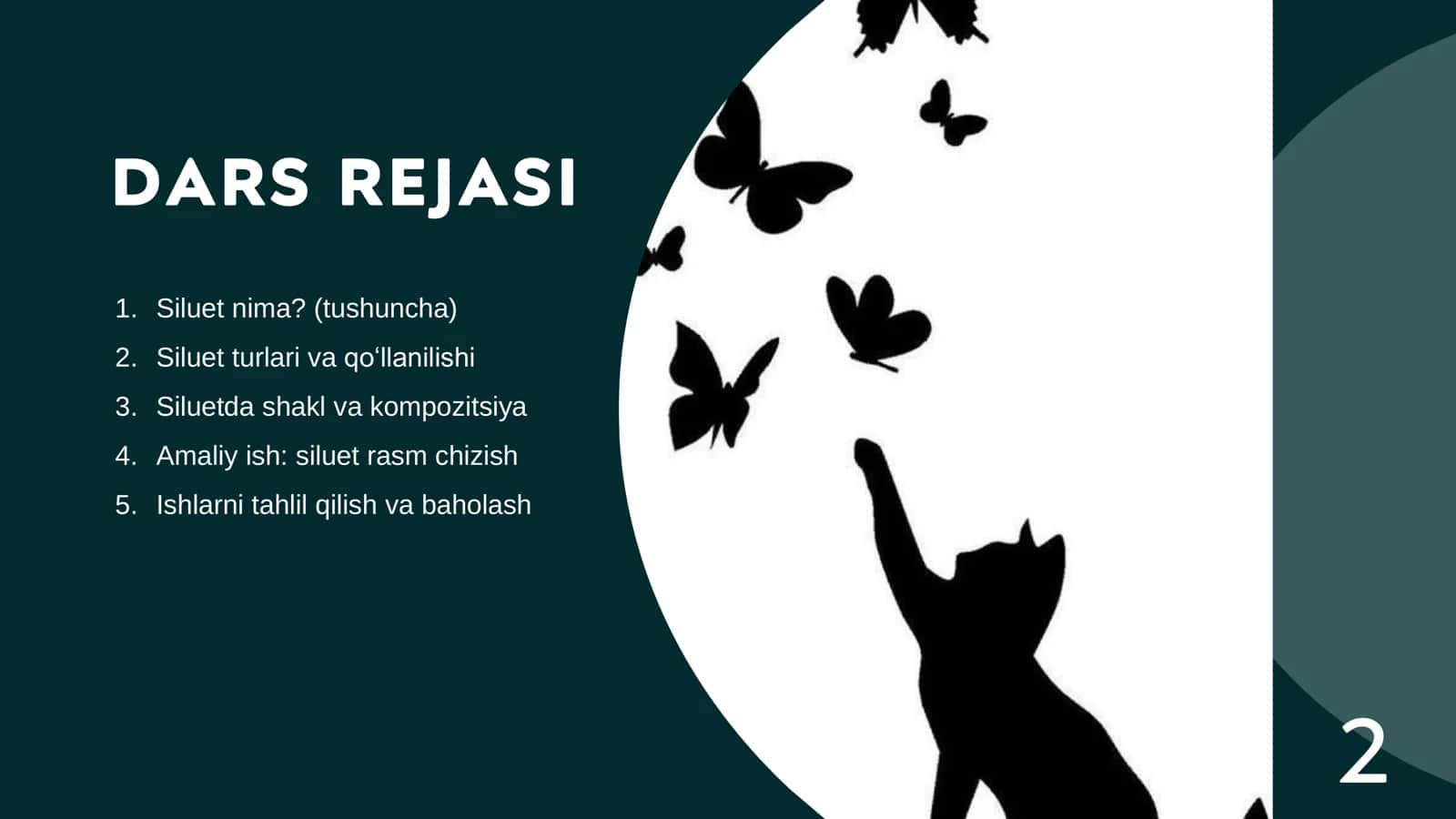 SILUET MAVZUSIDA RASM ISHLASH 2