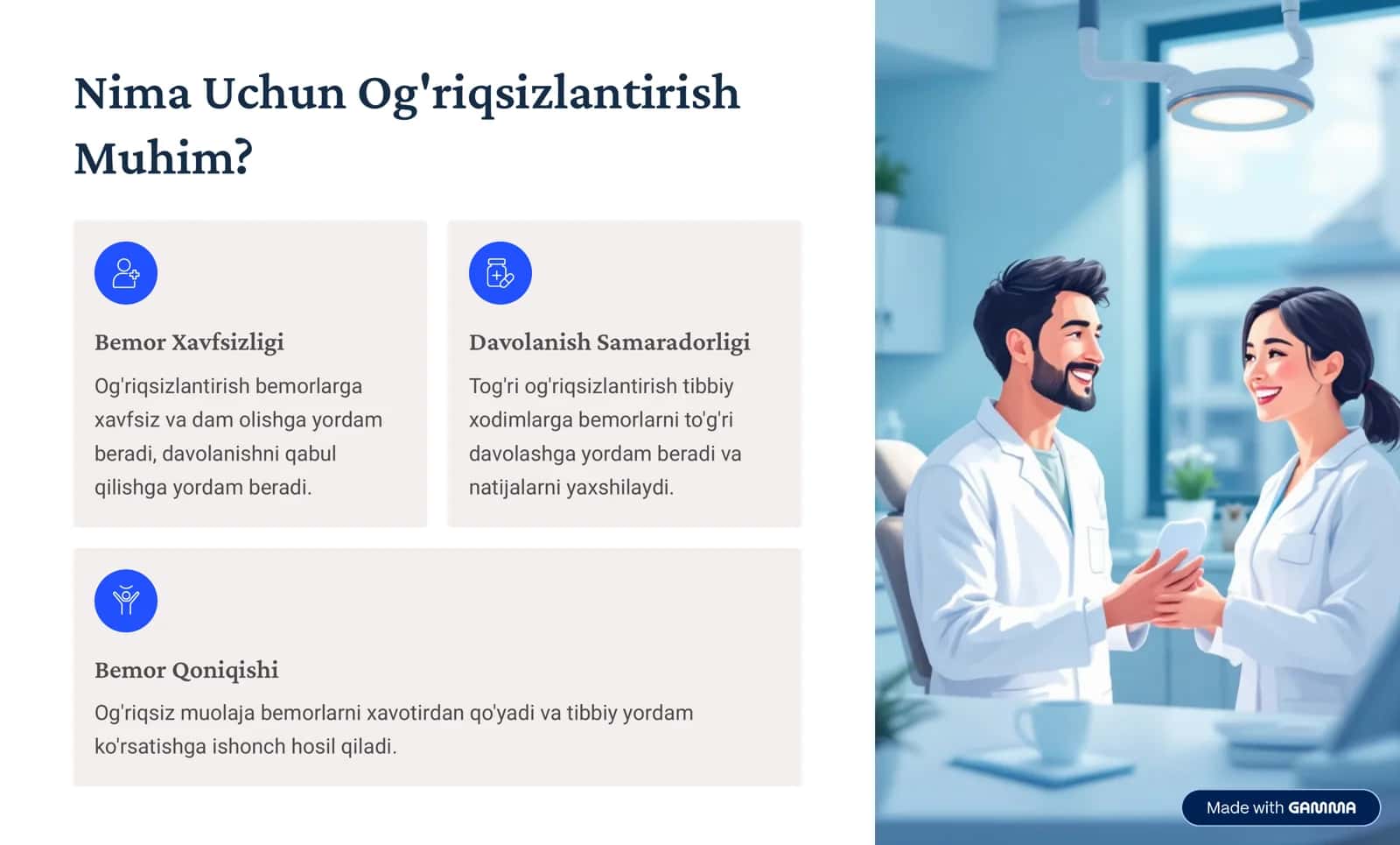 Stomatologiyada Og'riqsizlantirish Usullari 2