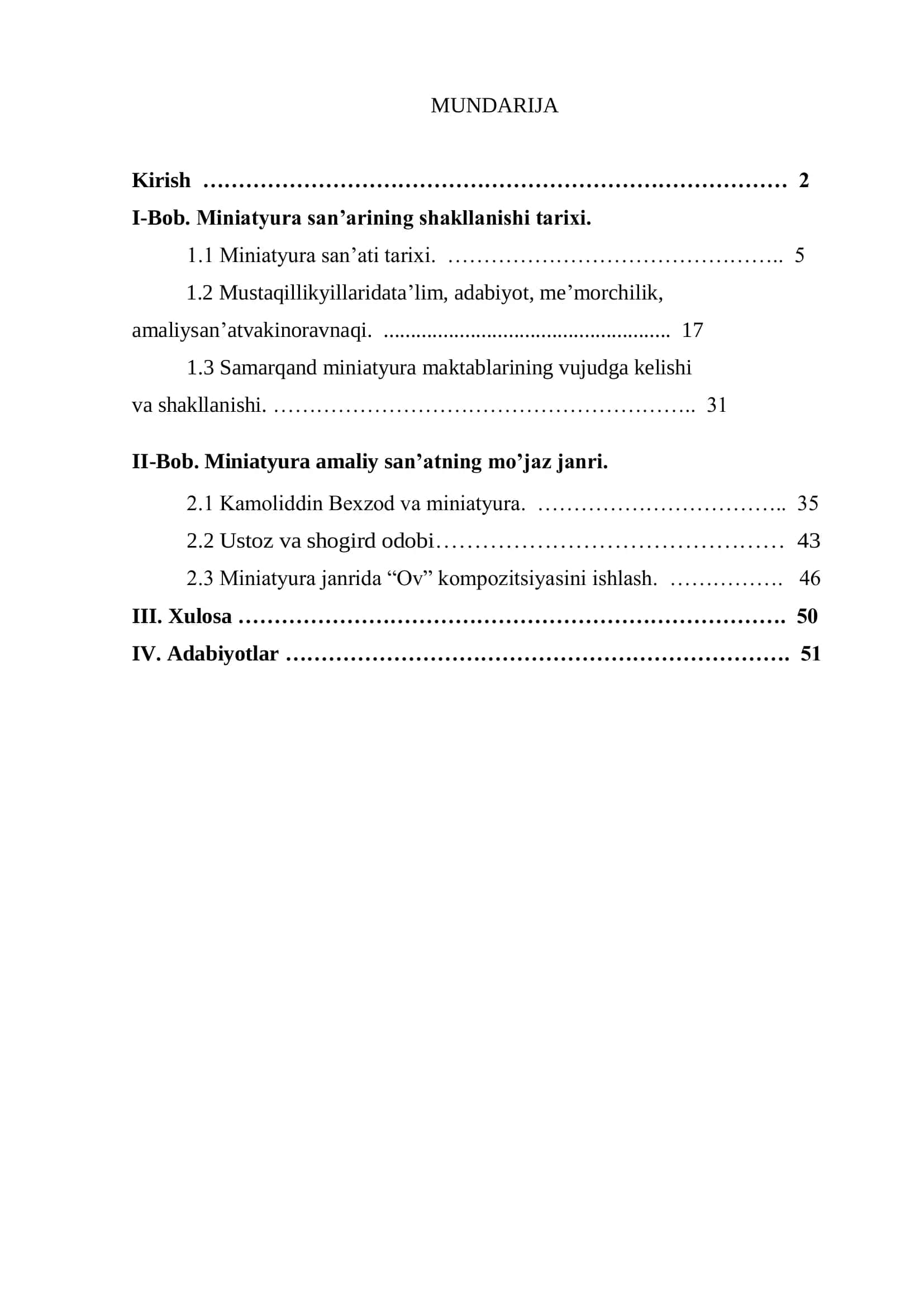 "BADIIY GRAFIKA VA UNI O‟QITISH METODIKASI" 2