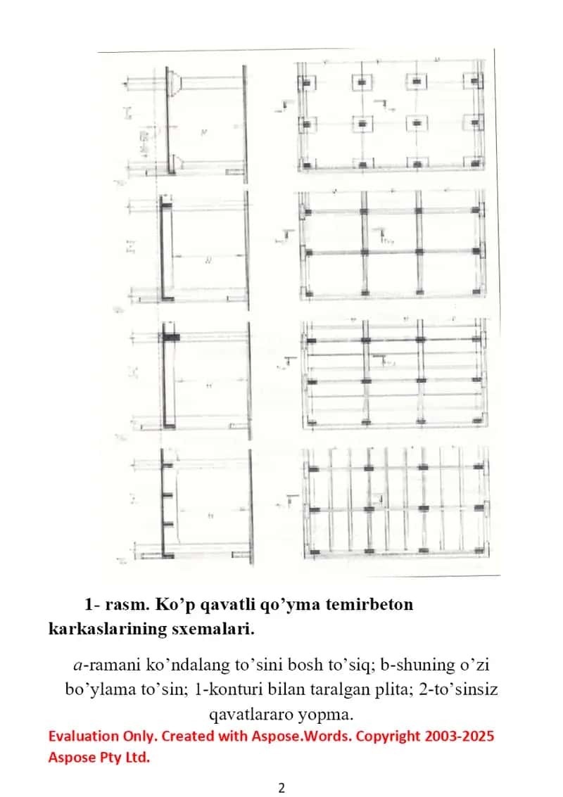 Ko‘p qavatli sanoat binolari karkaslari 2