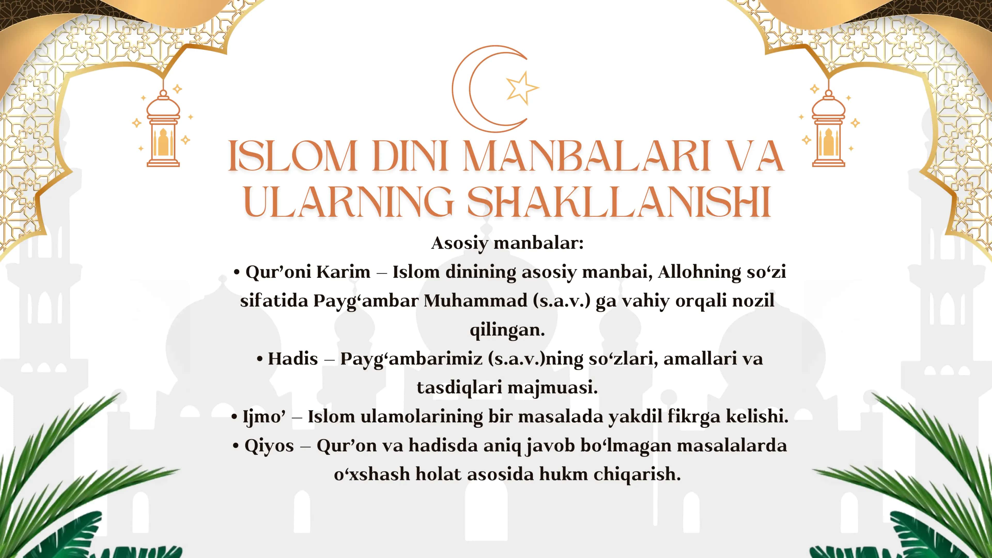 ISLOM DINI MANBALARI VA ULAR 2