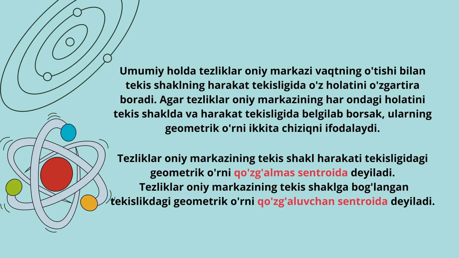 Sentroidalar va ularning geometrik talqini 2