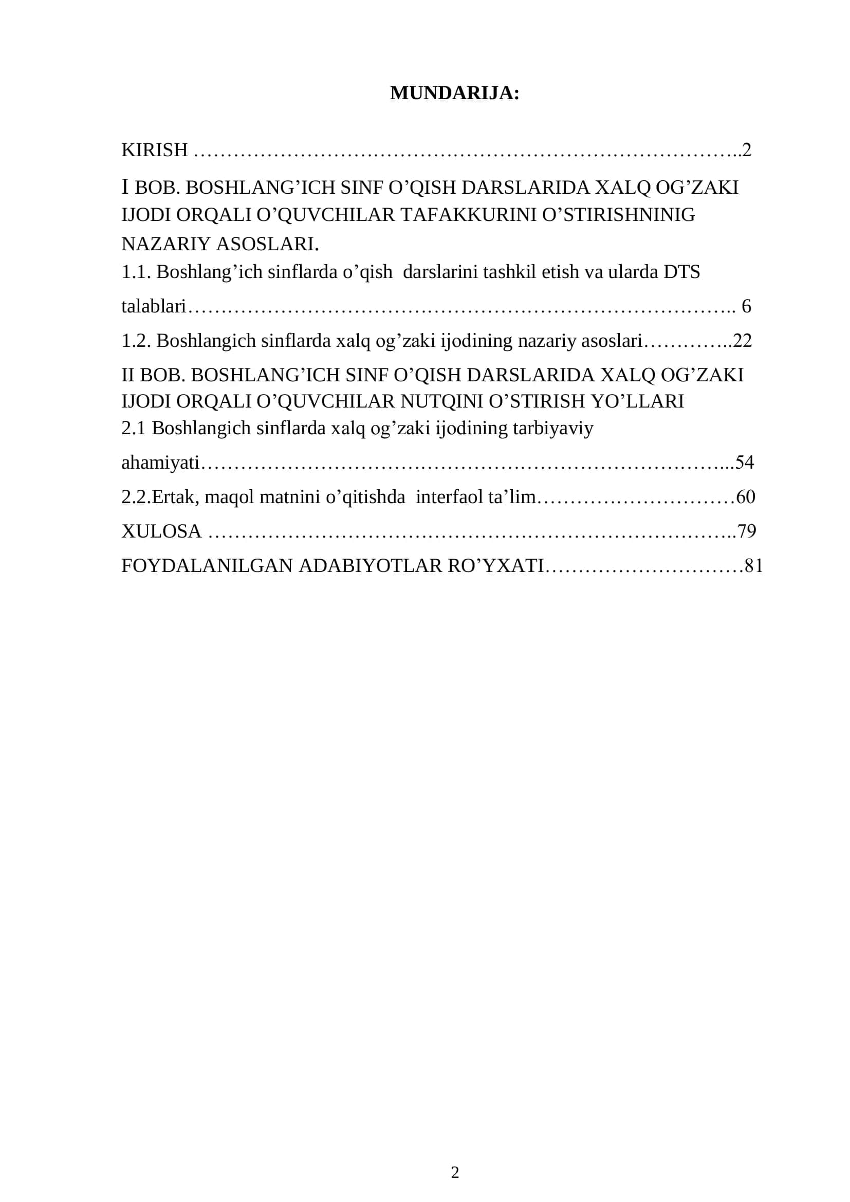 BOSHLANG’ICH TA’LIMDA XALQ OG’ZAKI IJODI USTIDA ISHLASH USULLARI 2