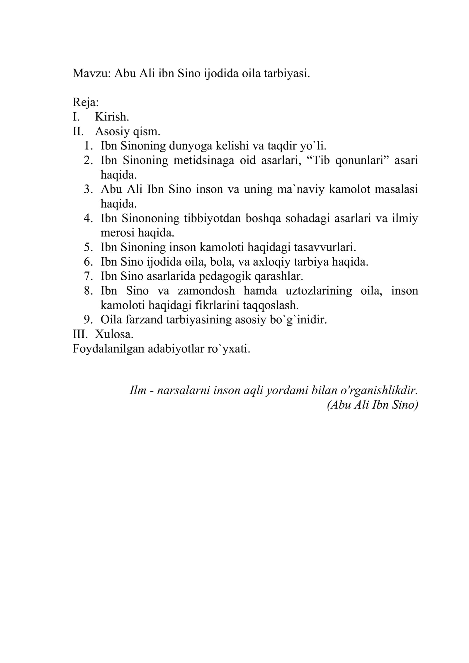 Abu Ali ibn Sino ijodida oila tarbiyasi 2